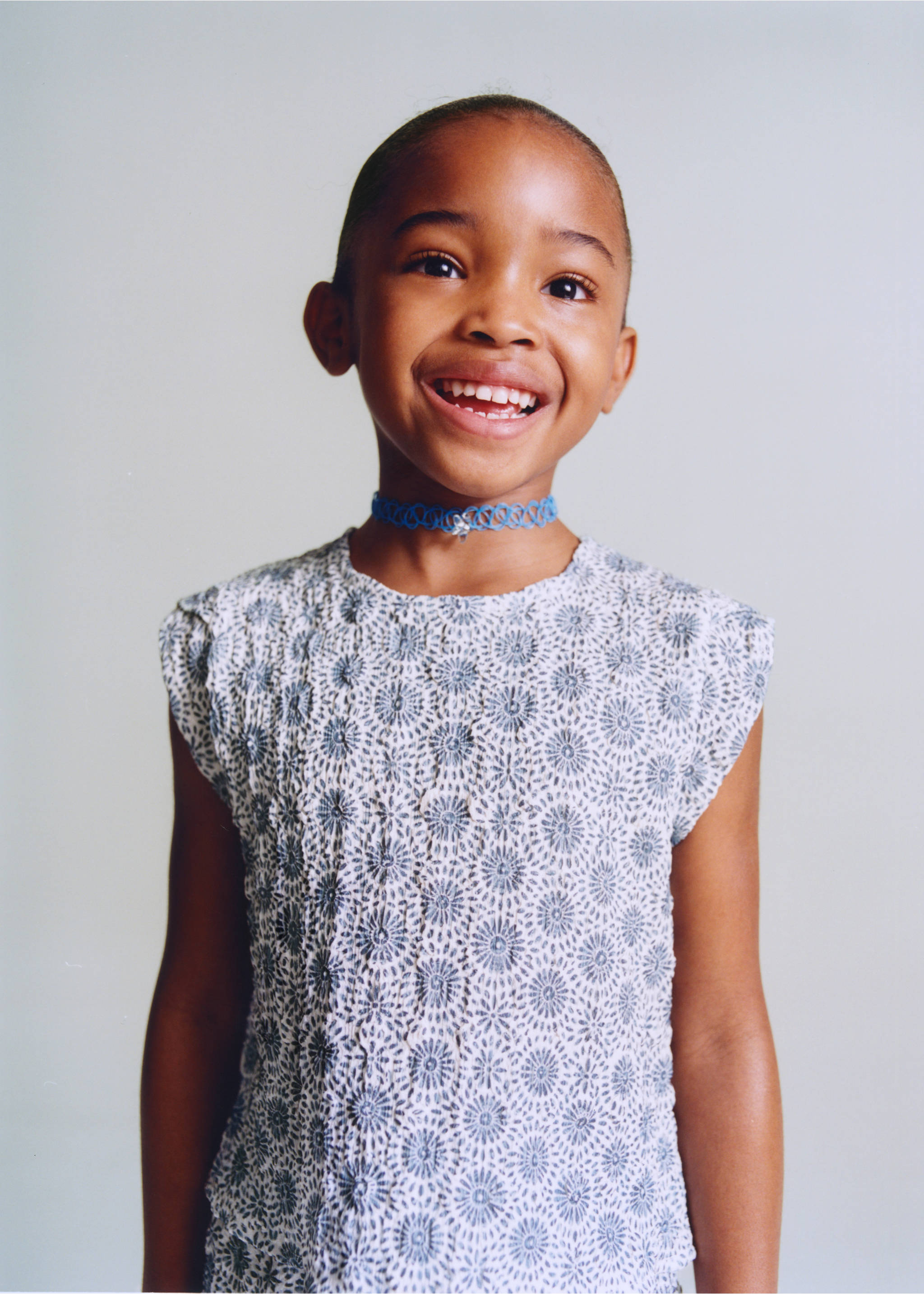 Fluid printed T-shirt - Details of the article 5, Blue. Ref: 27086344-00.