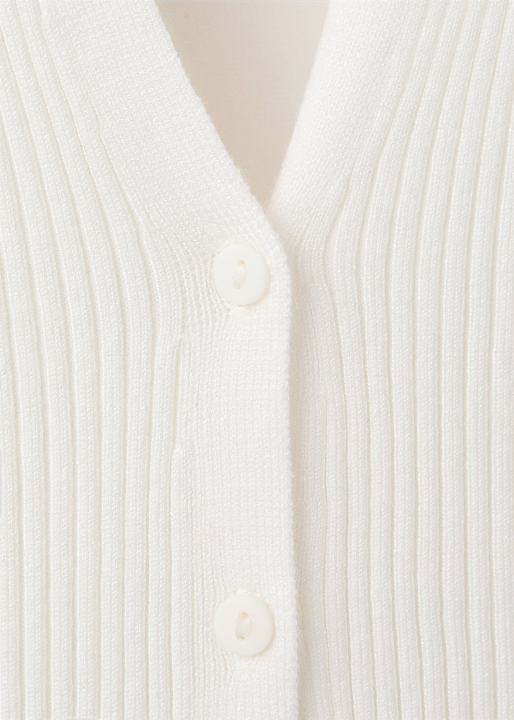 Ribbed halter neck top - Details of the article 8, White. Ref: 27086347-00.