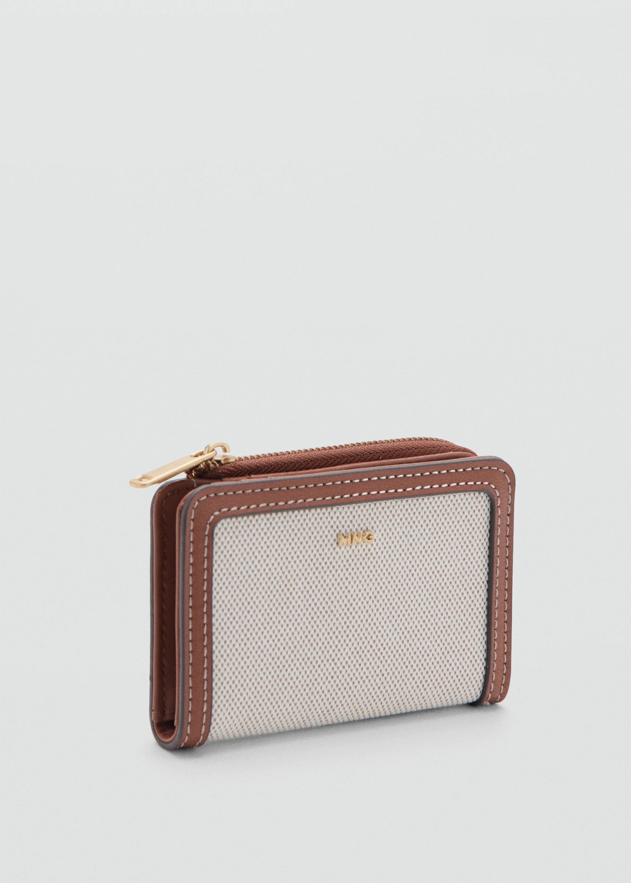 Small canvas wallet with logo - Medium plane