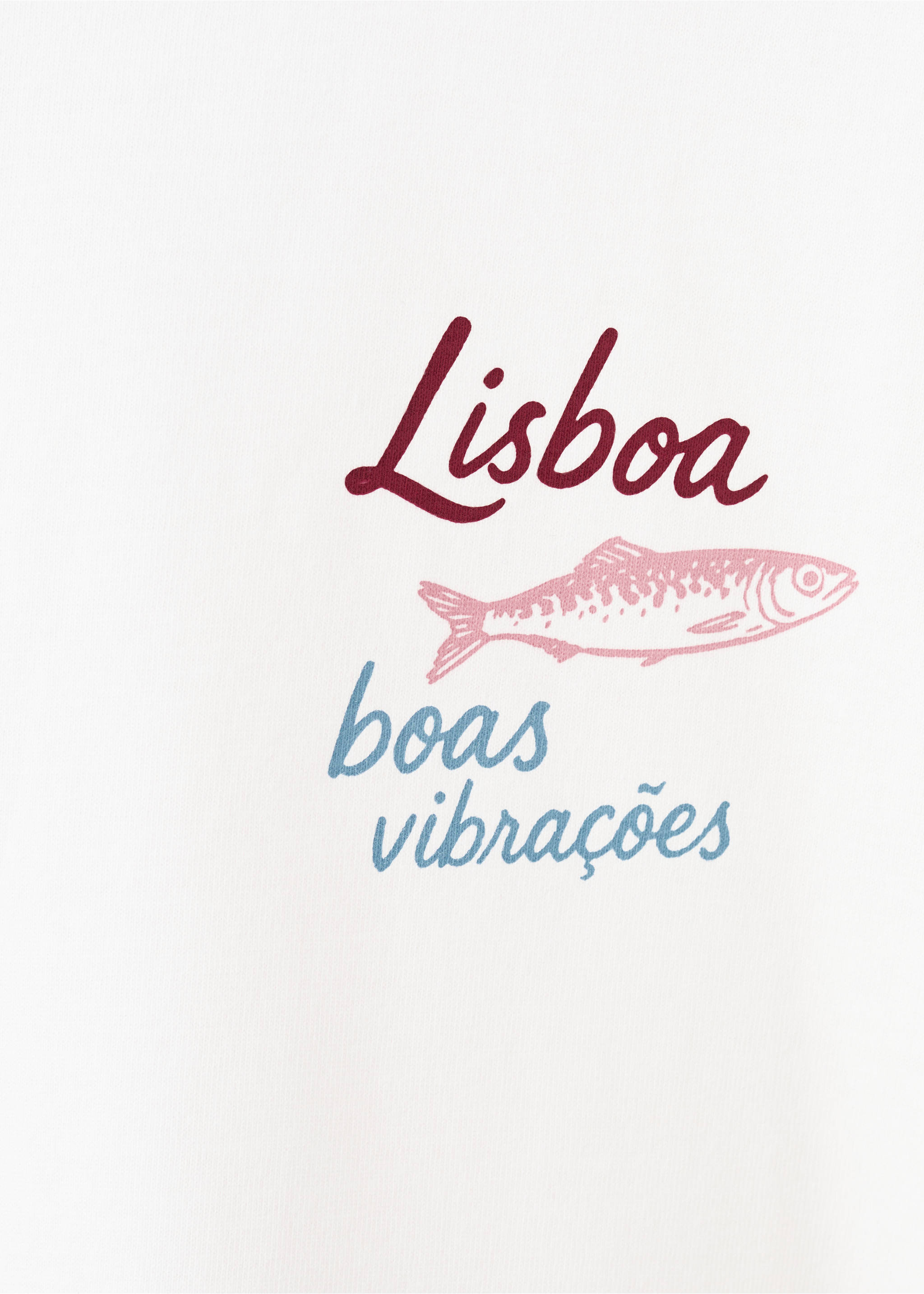 Хлопковая футболка с принтом - Деталь изделия 8, Грязно-белый. Ref: 27086354-00.