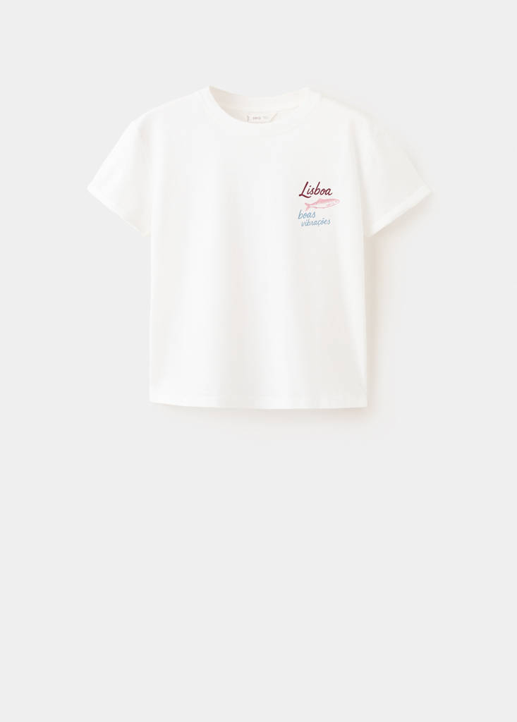 Printed cotton T-shirt — Off White