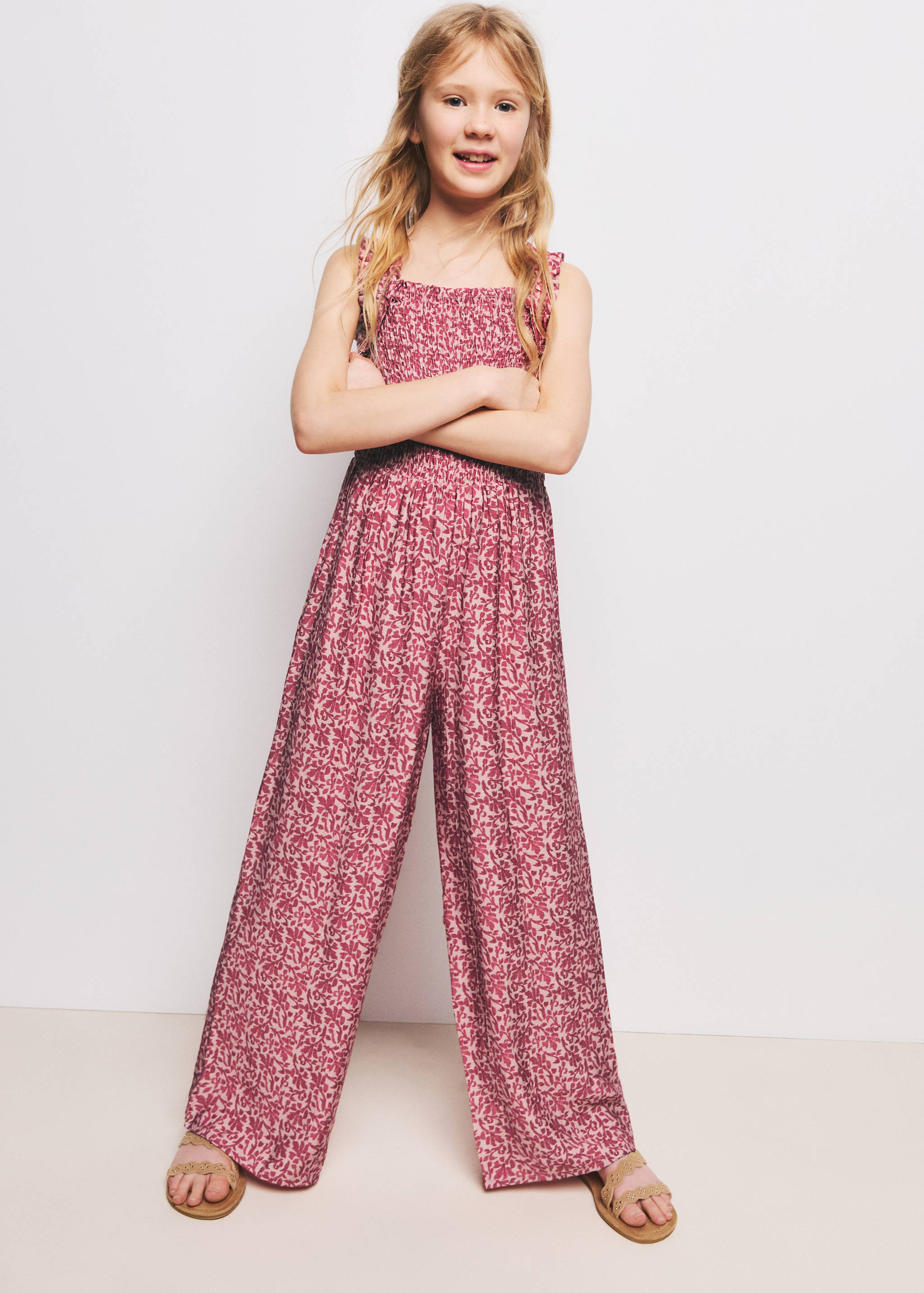 Ruched printed jumpsuit - General plane