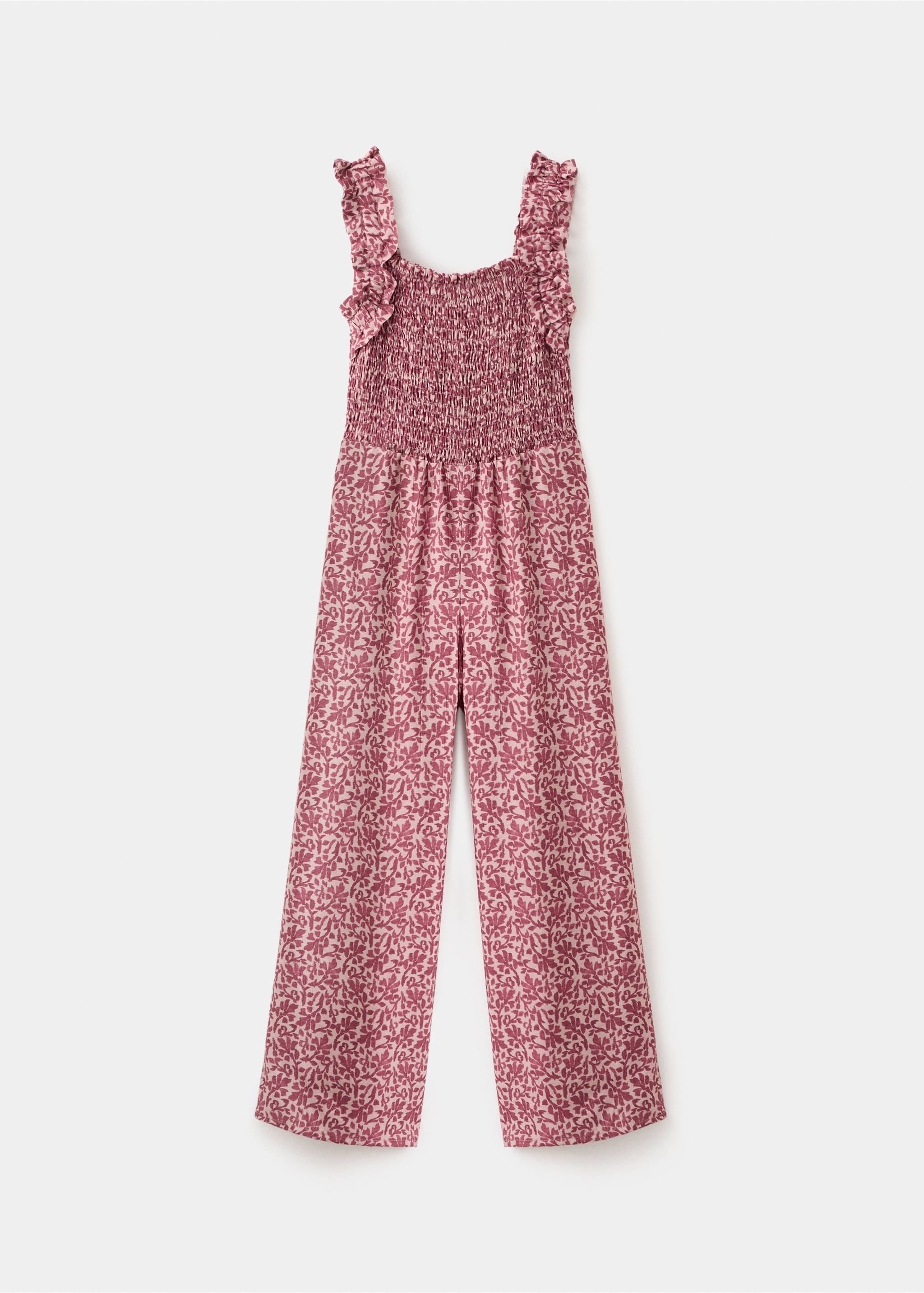 Ruched printed jumpsuit - Article without model, Pink. Ref: 27086356-00.
