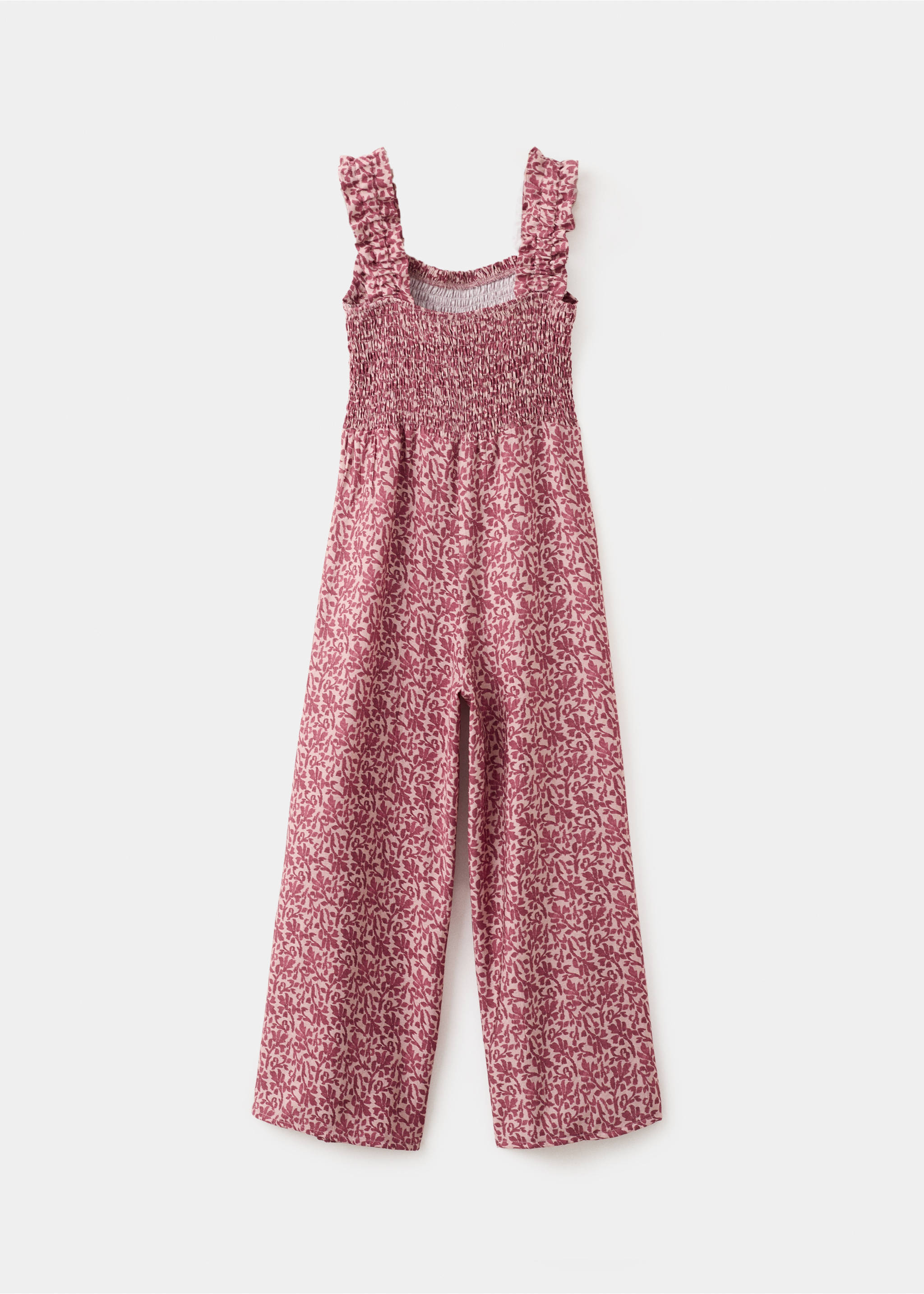 Ruched printed jumpsuit - Reverse of the article, Pink. Ref: 27086356-00.