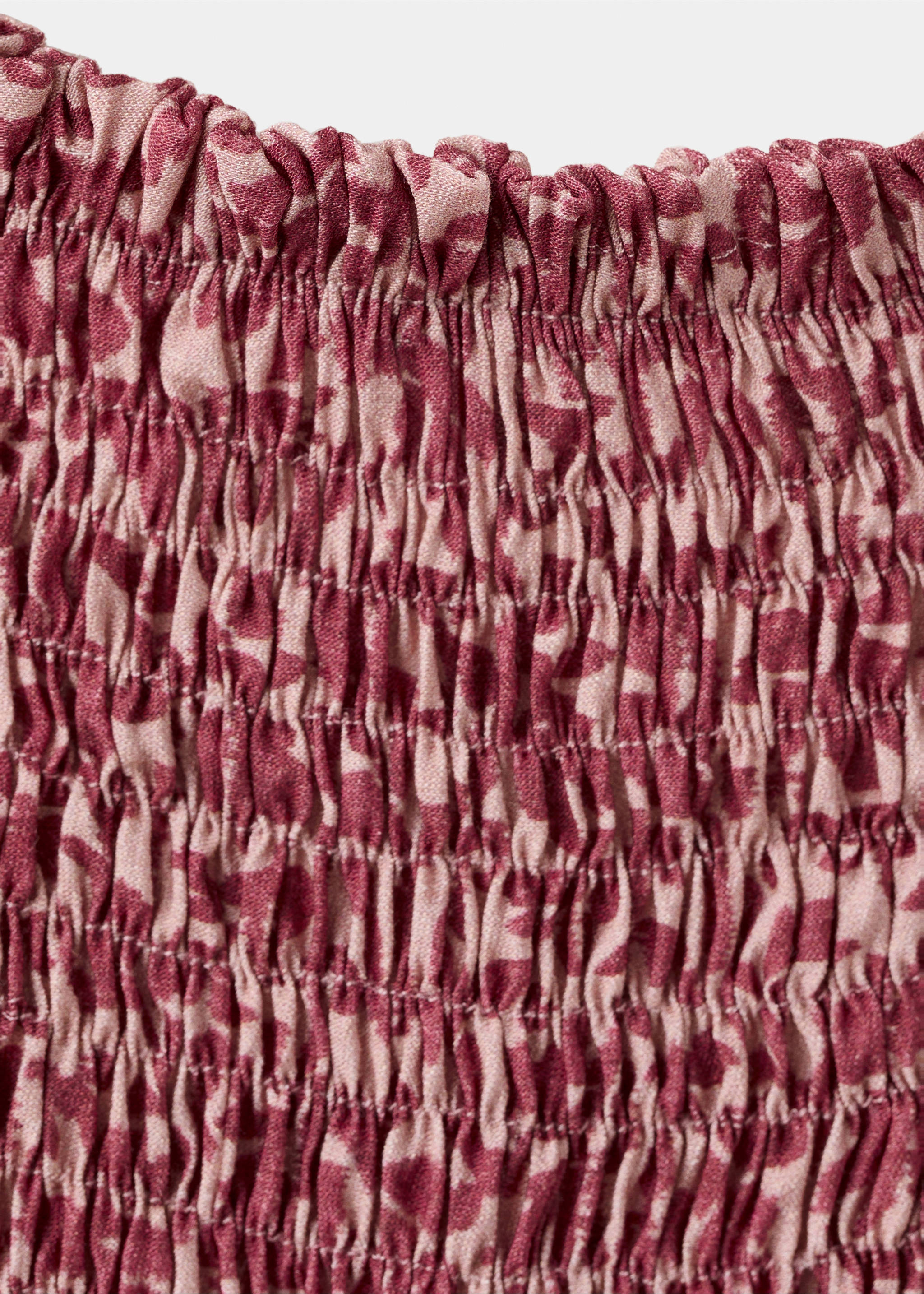 Ruched printed jumpsuit - Details of the article 0, Pink. Ref: 27086356-00.