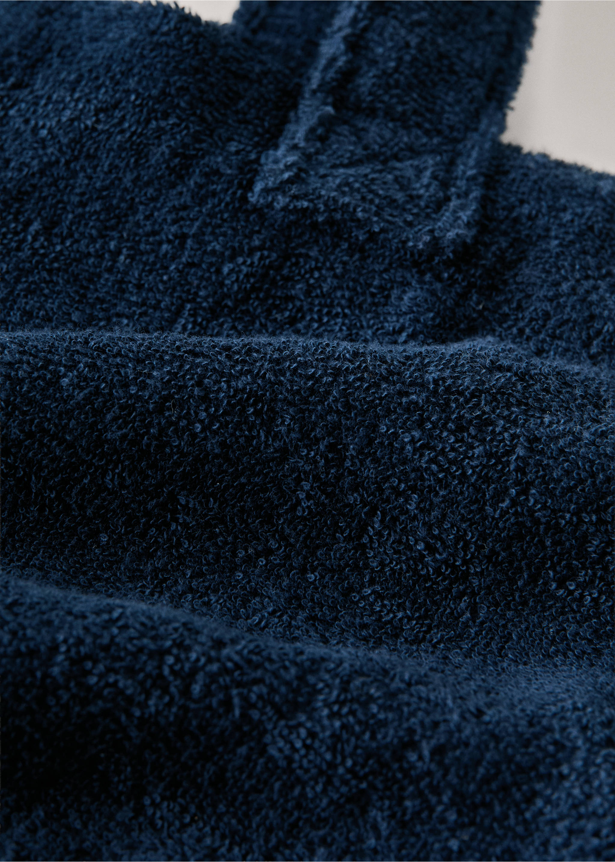 Terry cotton tote bag - Details of the article 2, Navy. Ref: 27086357-00.