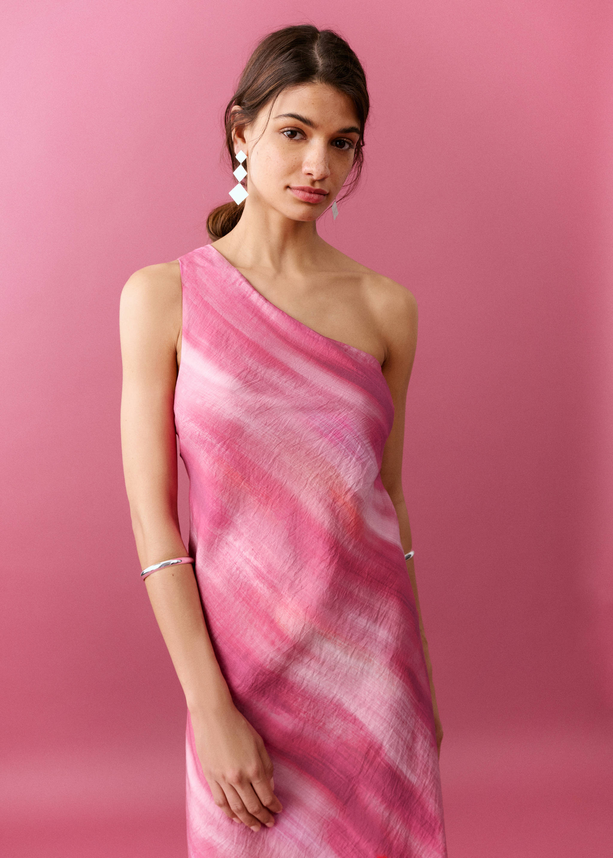 Asymmetric tie-dye dress - Medium plane