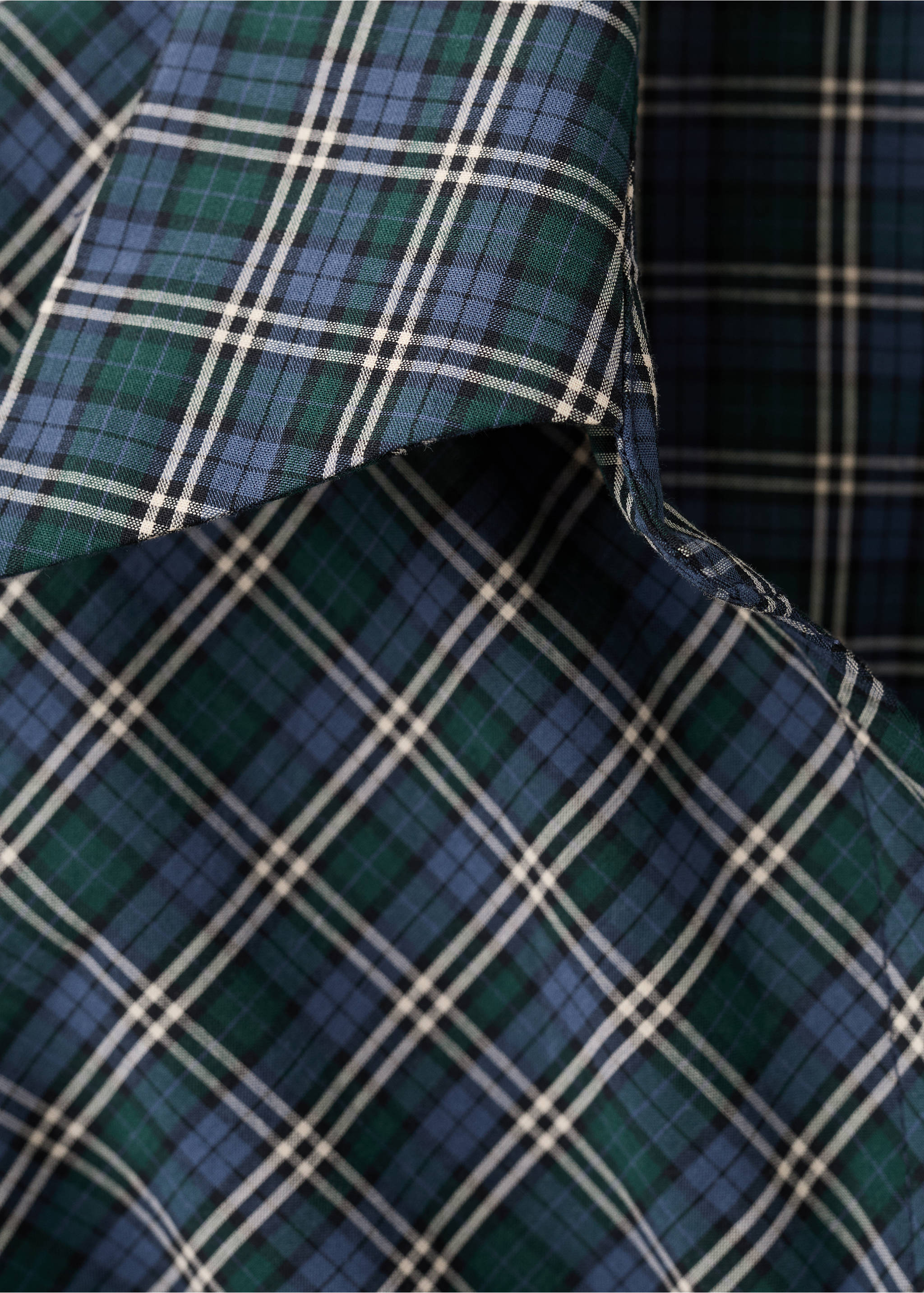 Blouse à carreaux et fronces - Détail de l'article 8, Bleu. Ref: 27086361-00.