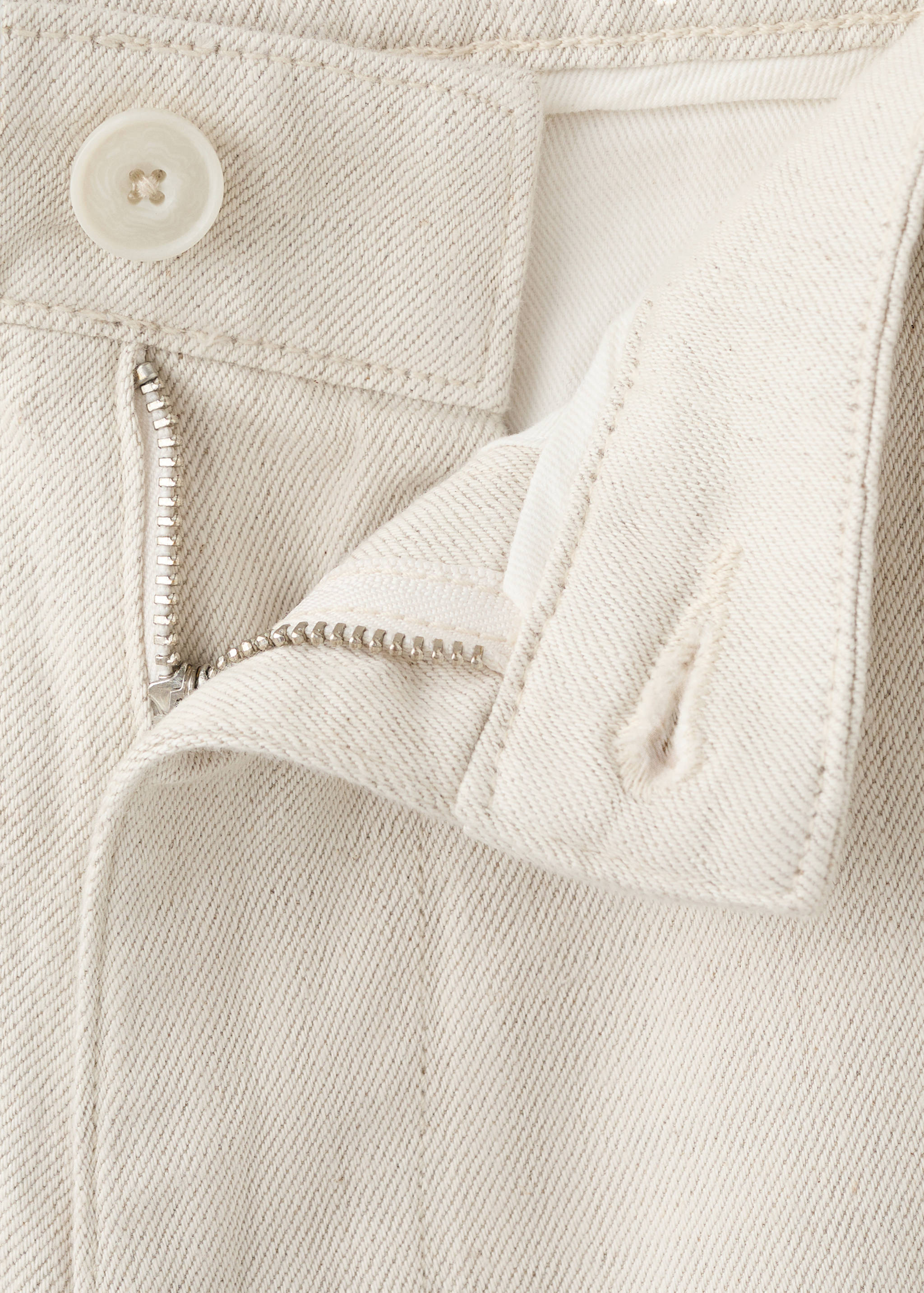 Regular fit cotton-linen blend trousers - Details of the article 8