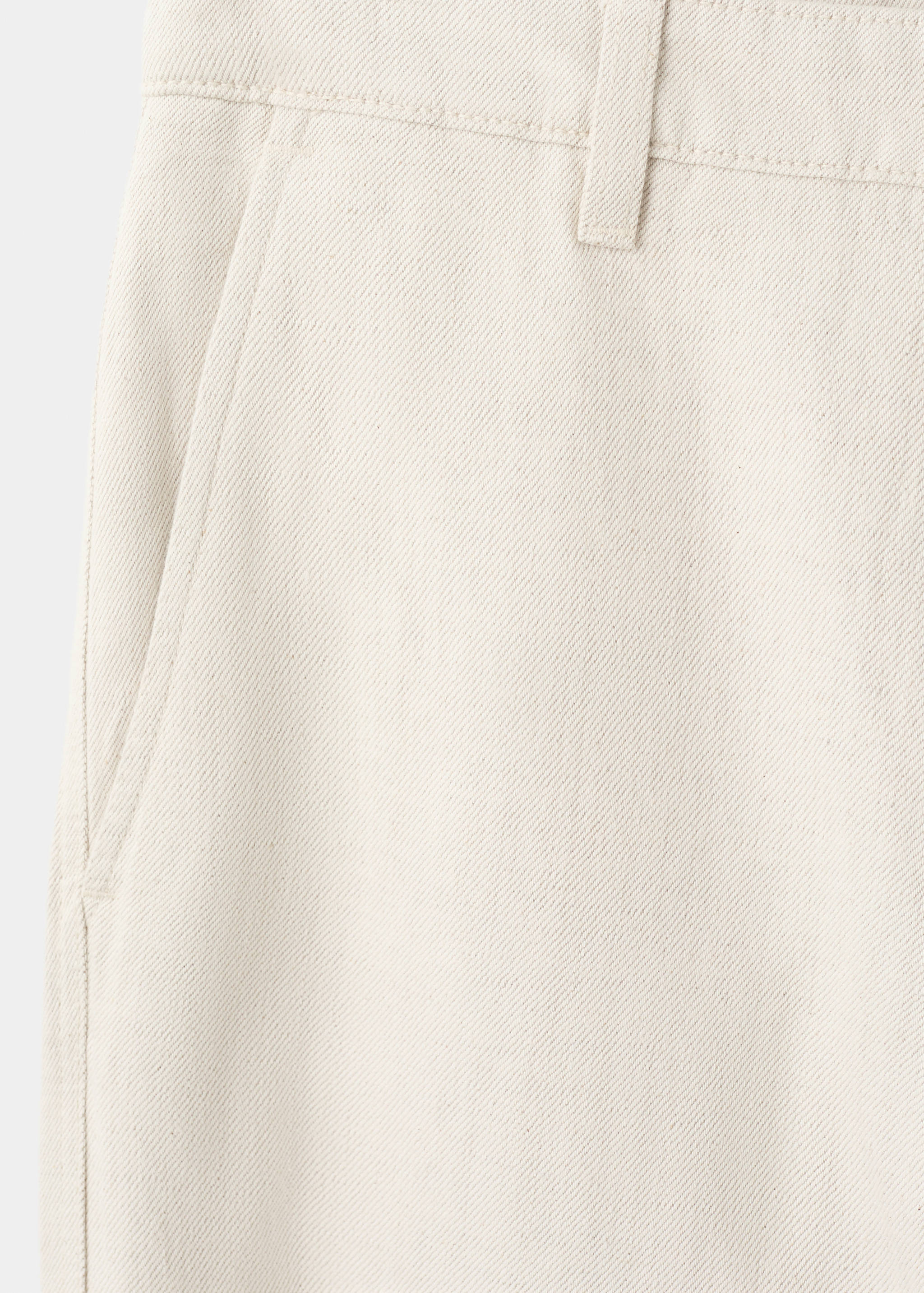 Regular fit cotton-linen blend trousers - Details of the article 0