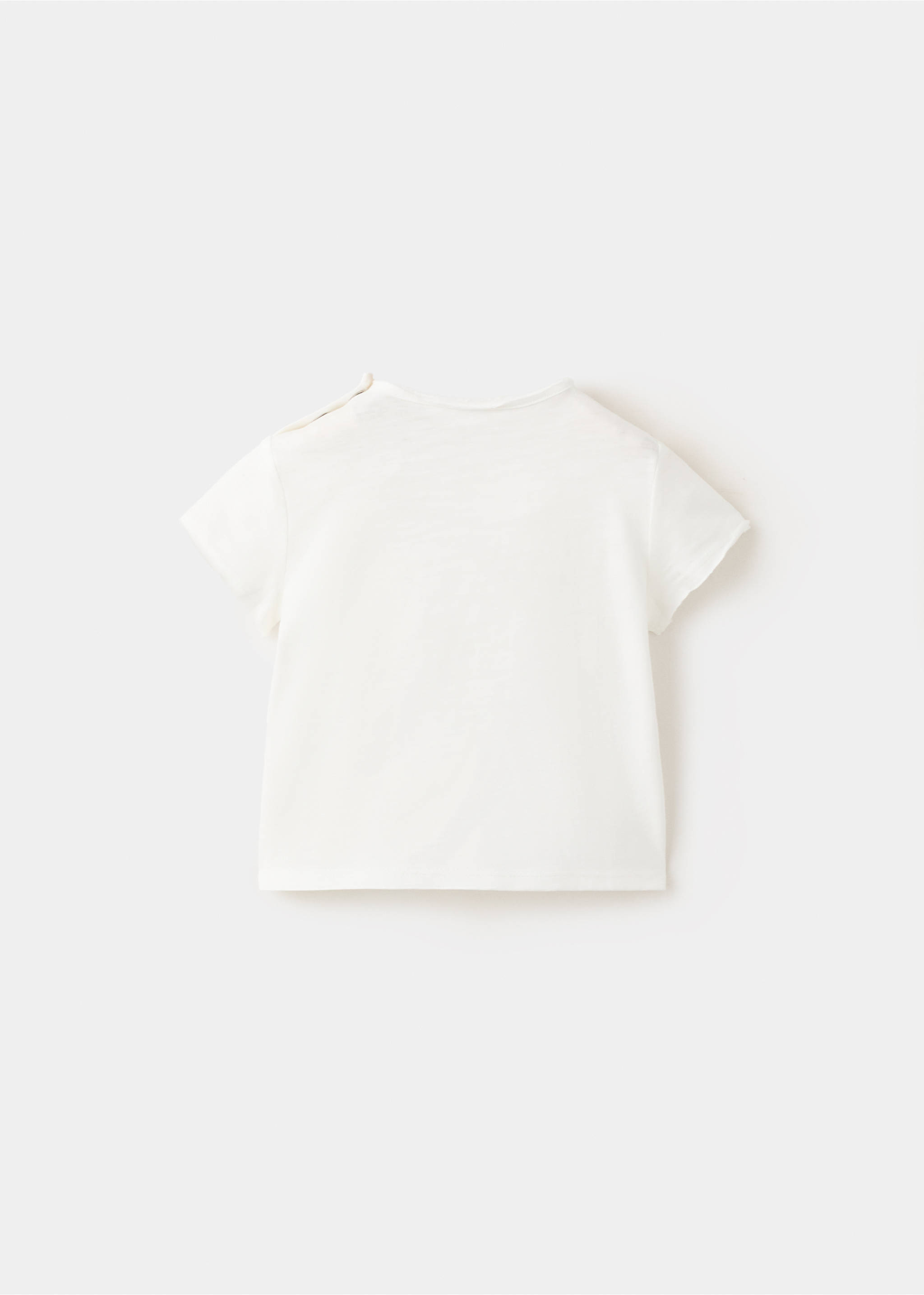 Camiseta algodón estampada - Reverso del artículo, Blanco roto. Ref: 27086714-00.