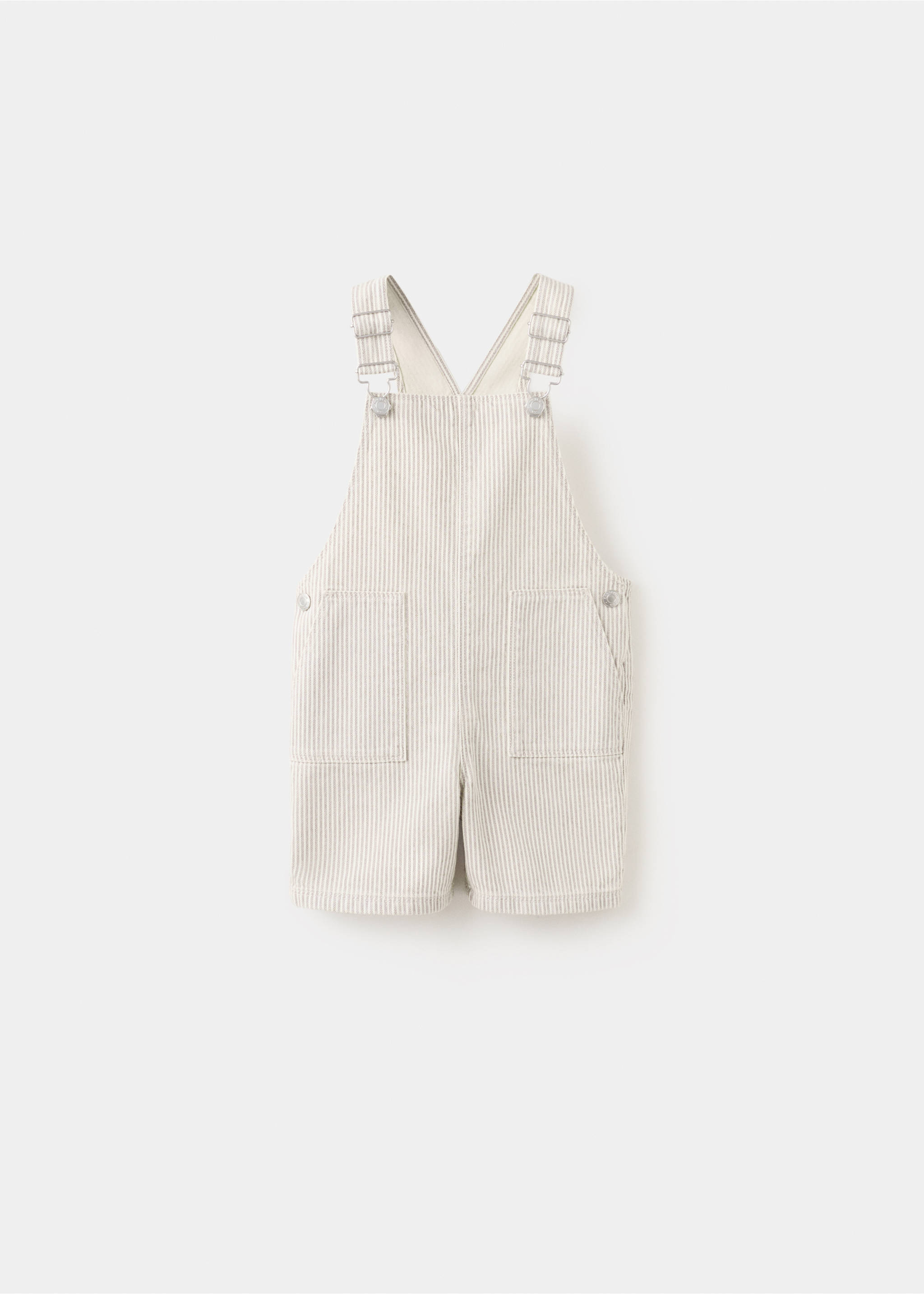 Striped short dungarees - Article without model, Sand. Ref: 27086715-00.