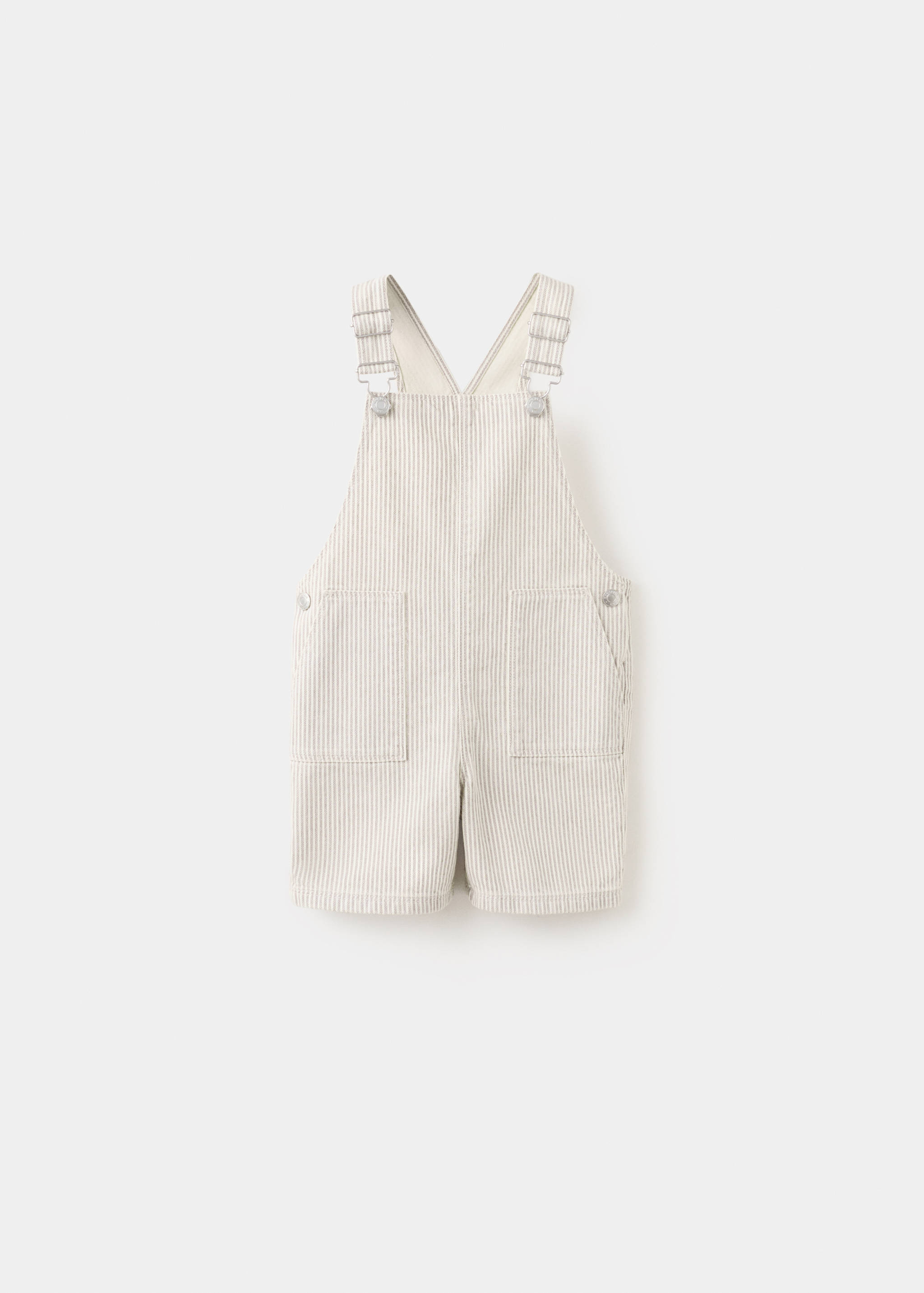 Striped short dungarees - Article without model