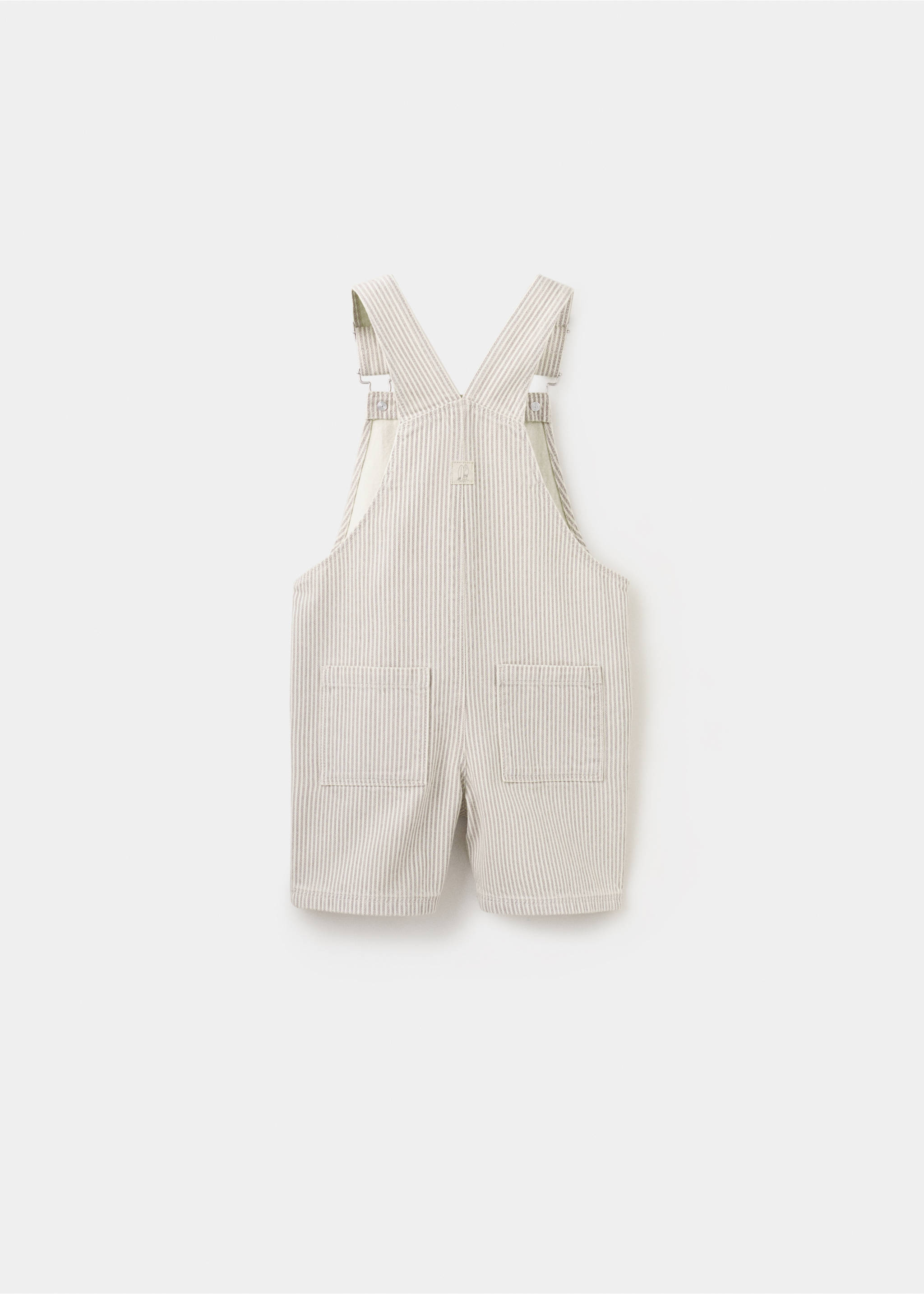 Striped short dungarees - Reverse of the article, Sand. Ref: 27086715-00.