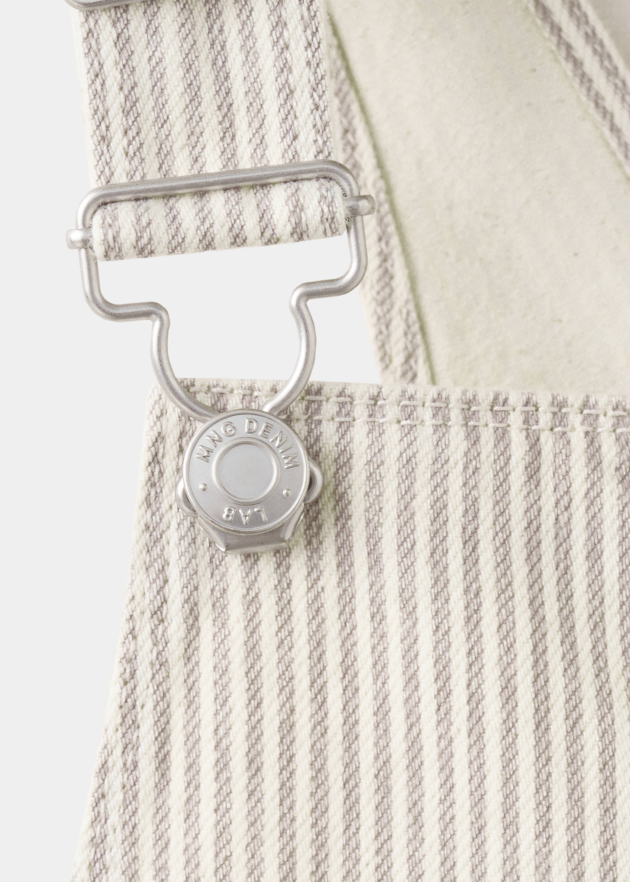 Striped short dungarees - Details of the article 8