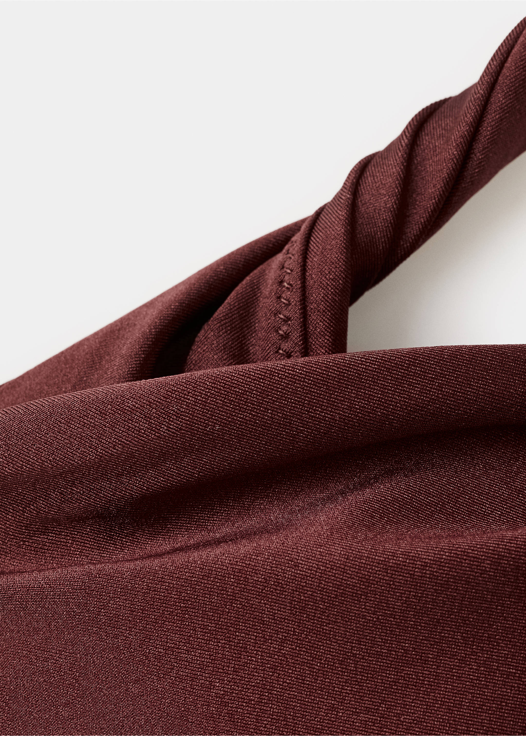 Asymmetric swimsuit - Details of the article 0, Wine. Ref: 27086718-00.