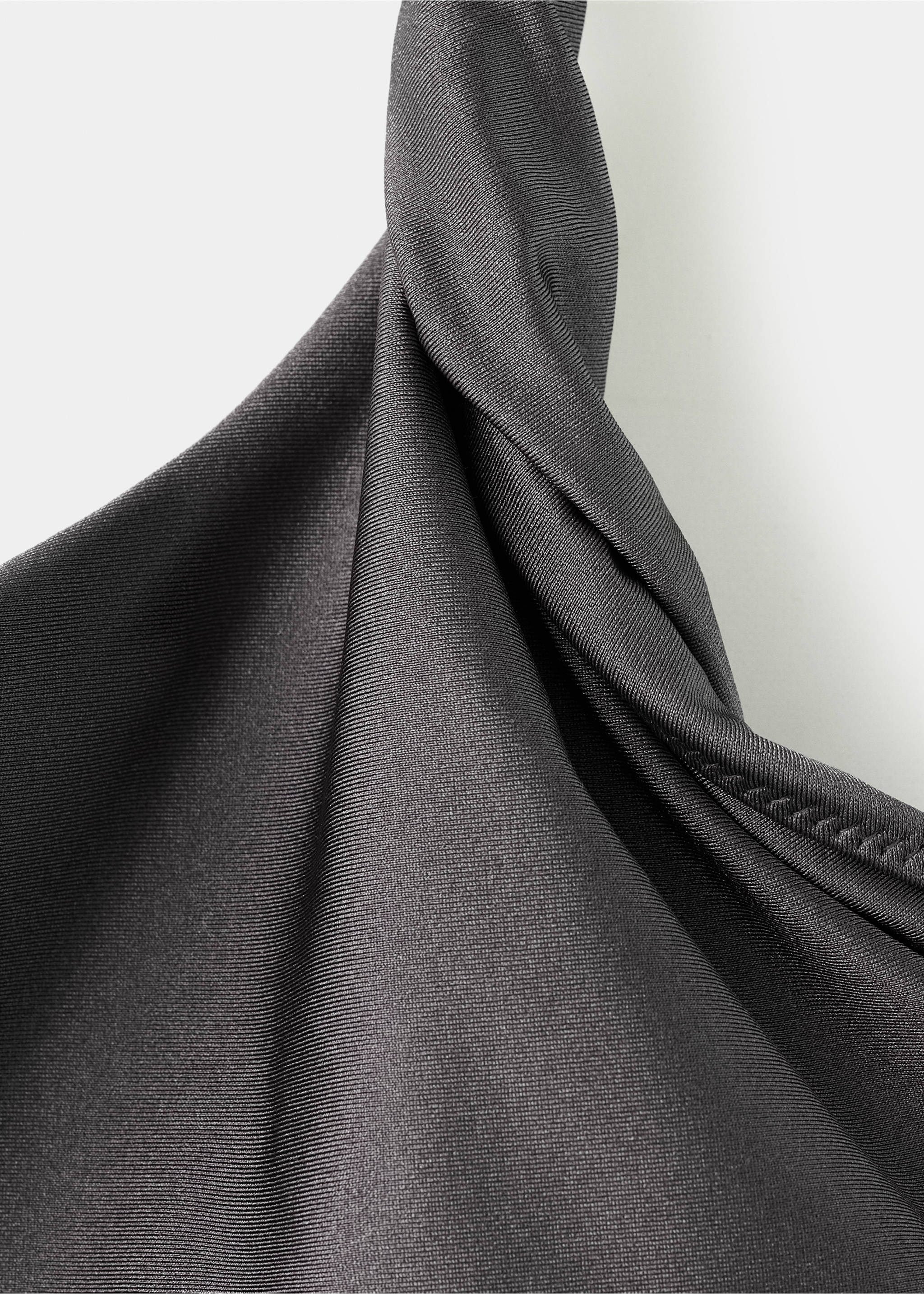 Asymmetric swimsuit - Details of the article 8, Grey. Ref: 27086718-00.