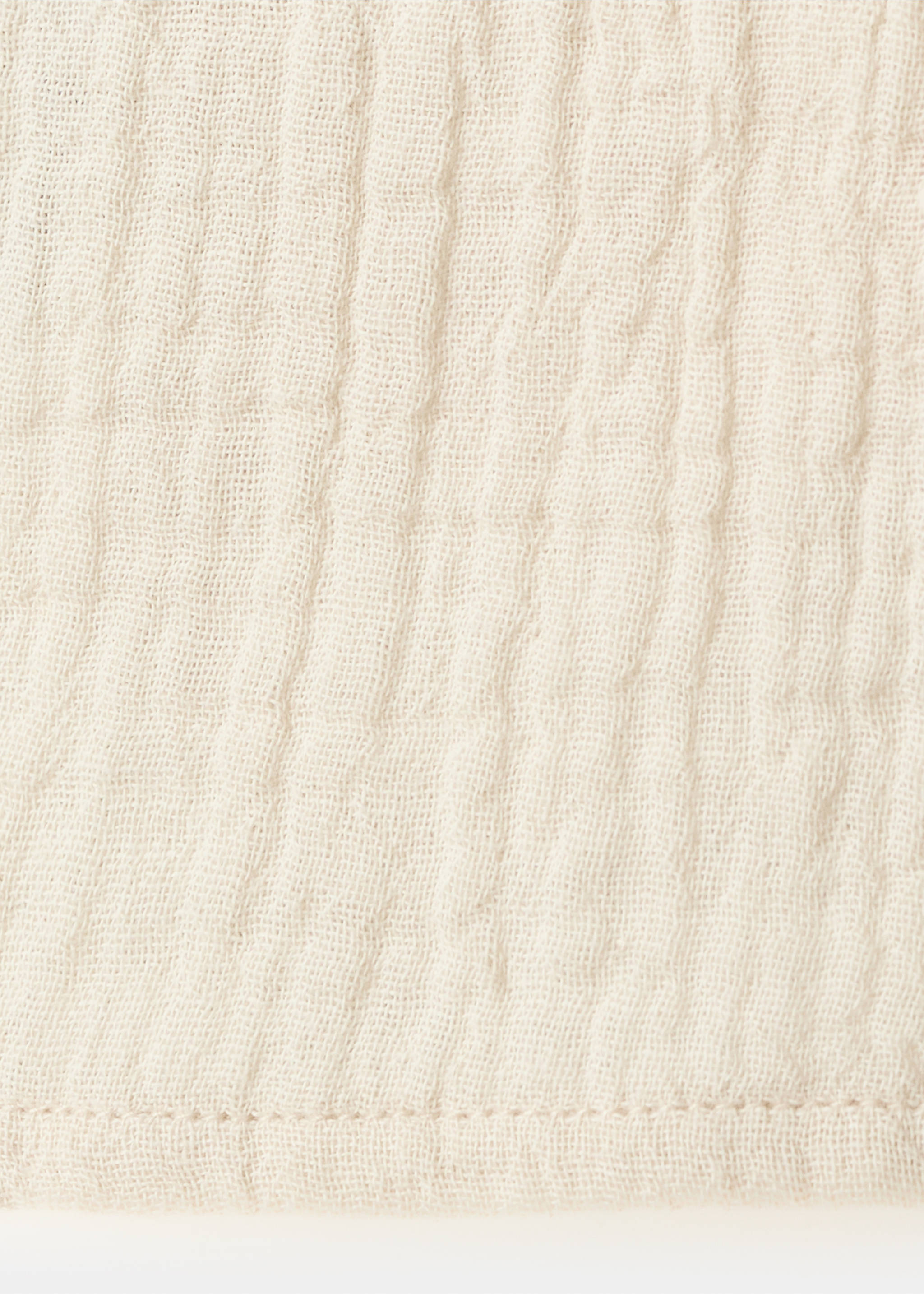 Plain cotton pajama shorts - Details of the article 0, Ecru. Ref: 27086719-00.