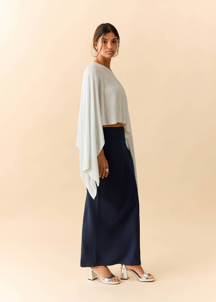 Langer gerader Rock — Dunkles Marineblau