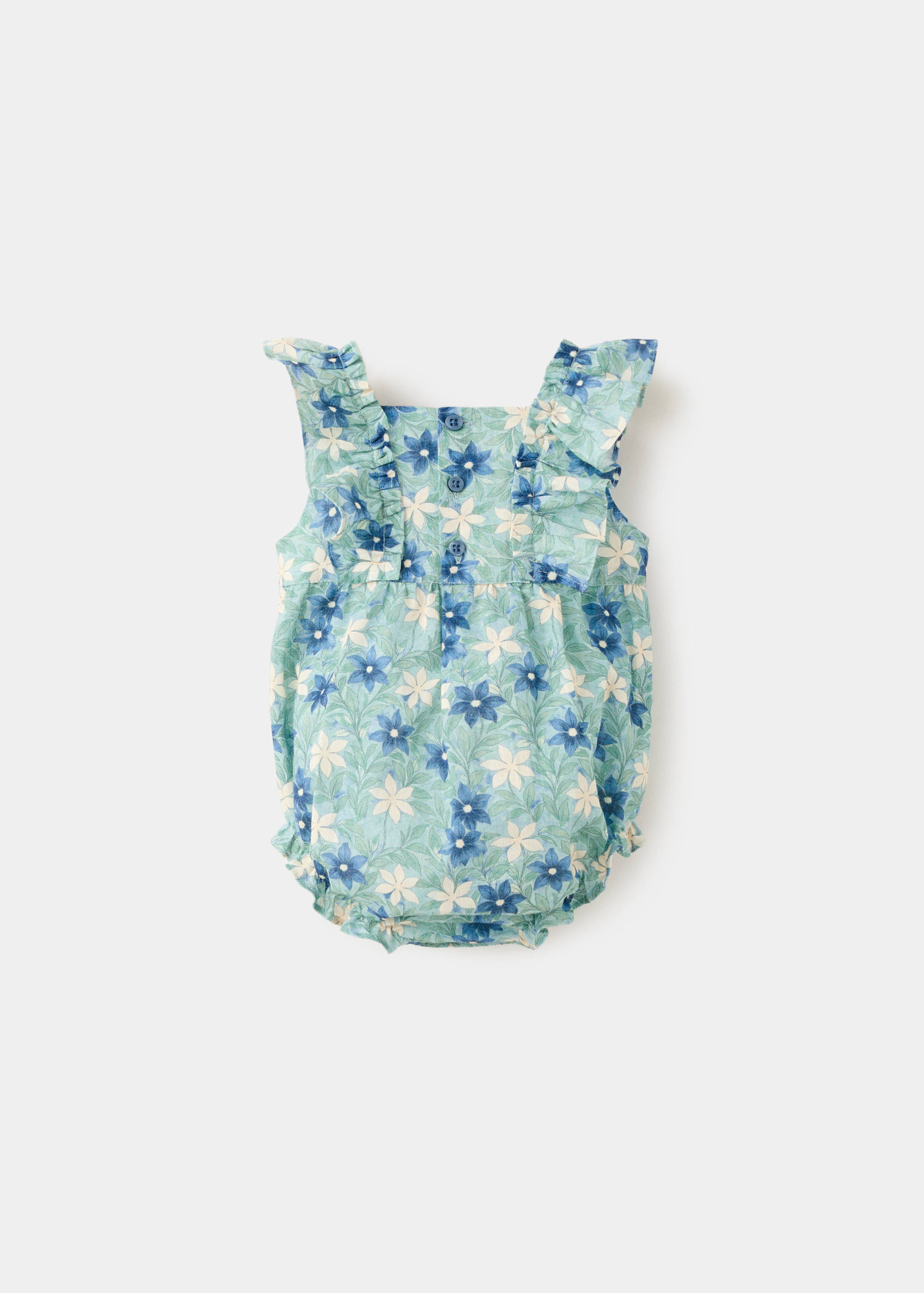 Floral-print romper suit - Reverse of the article