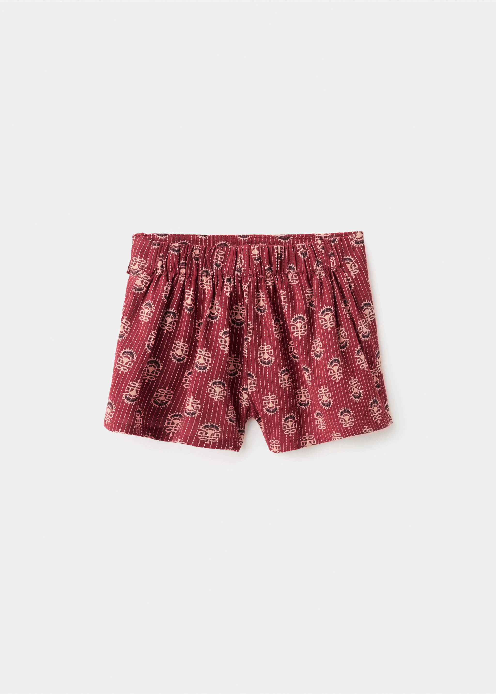 Printed skirt trousers - Reverse of the article, Strawberry. Ref: 27086724-00.