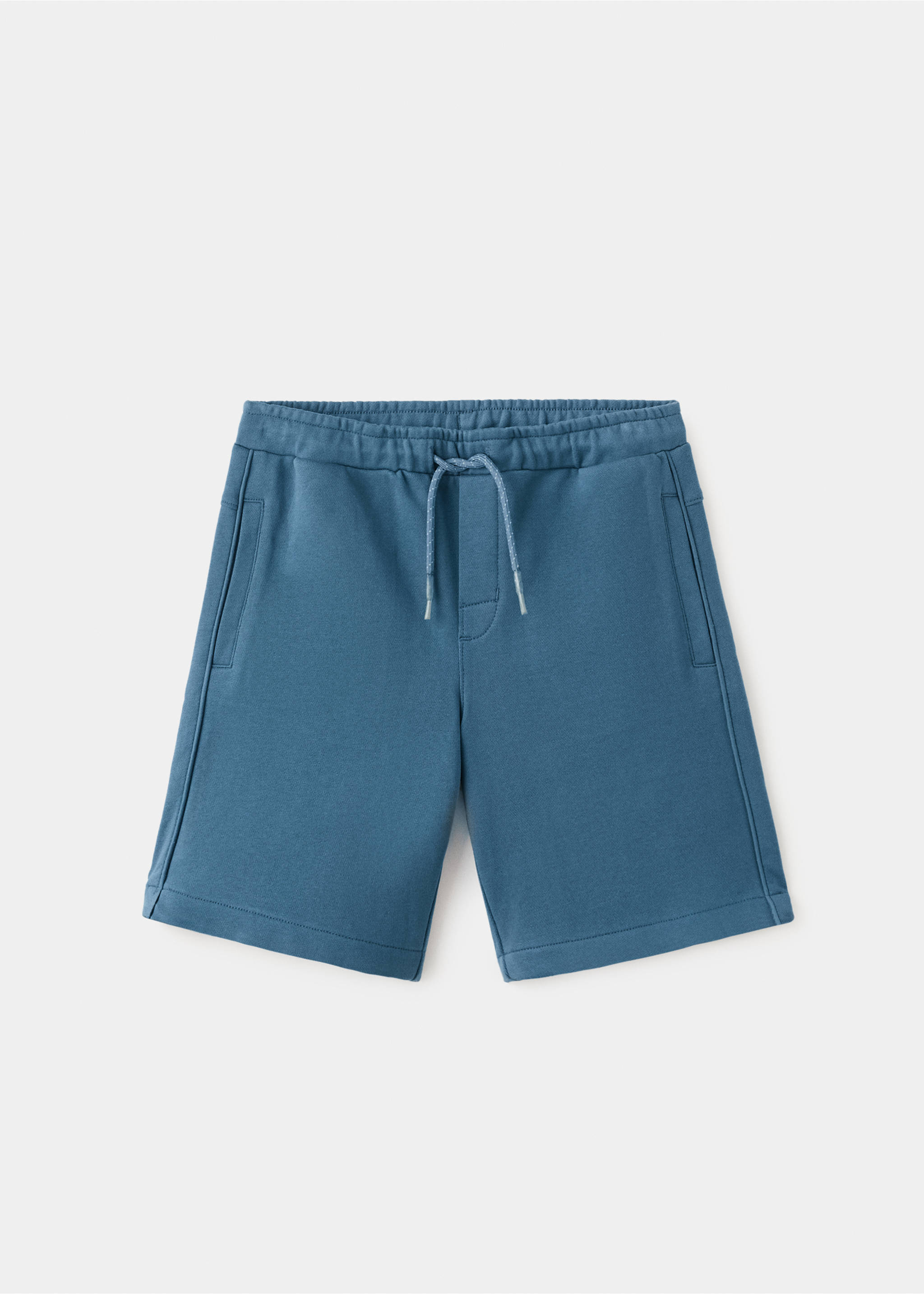 Cotton shorts with drawstring - Товар без моделі, Синій. Ref: 27086725-00.