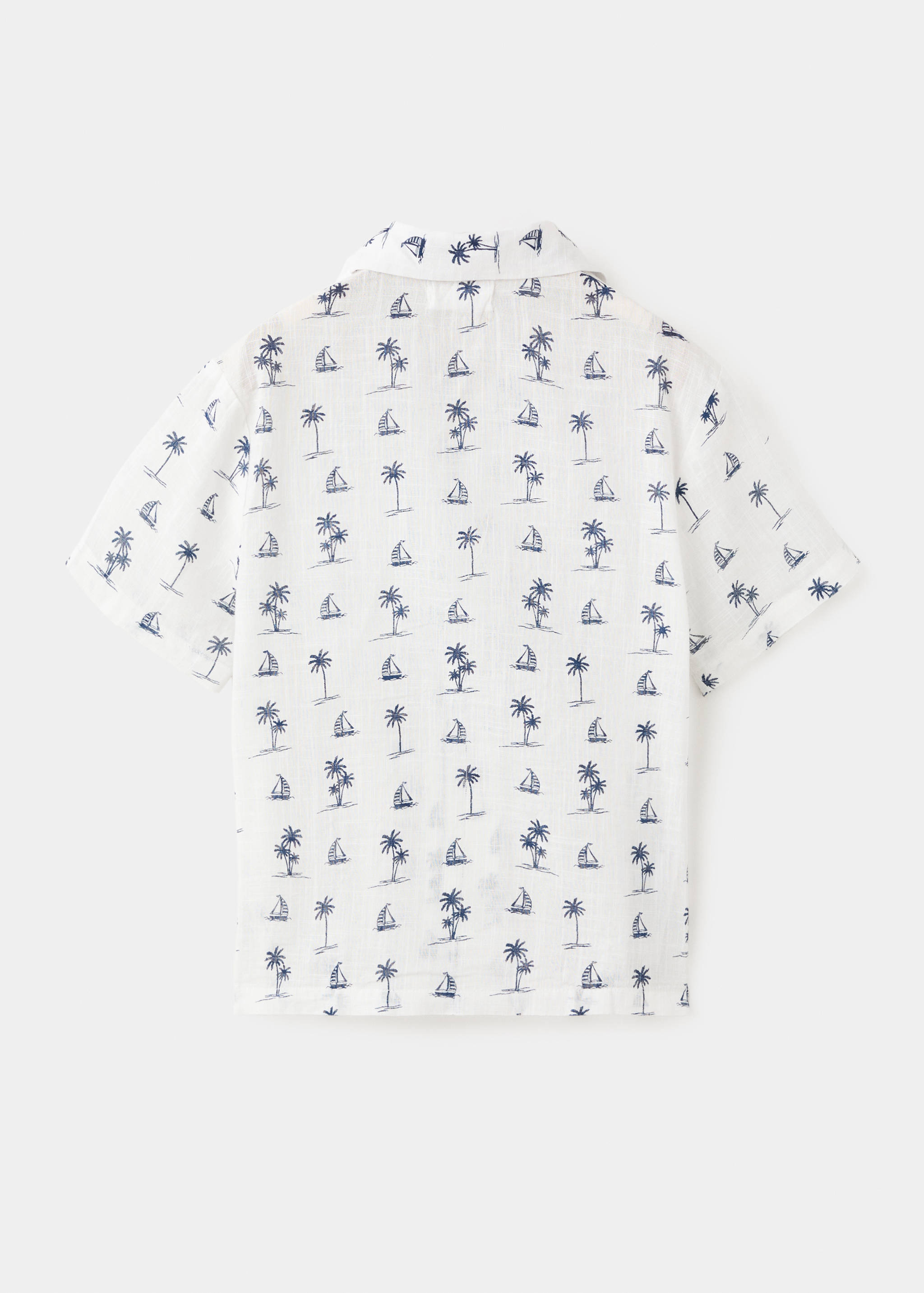 Palm tree print cotton shirt - Reverse of the article