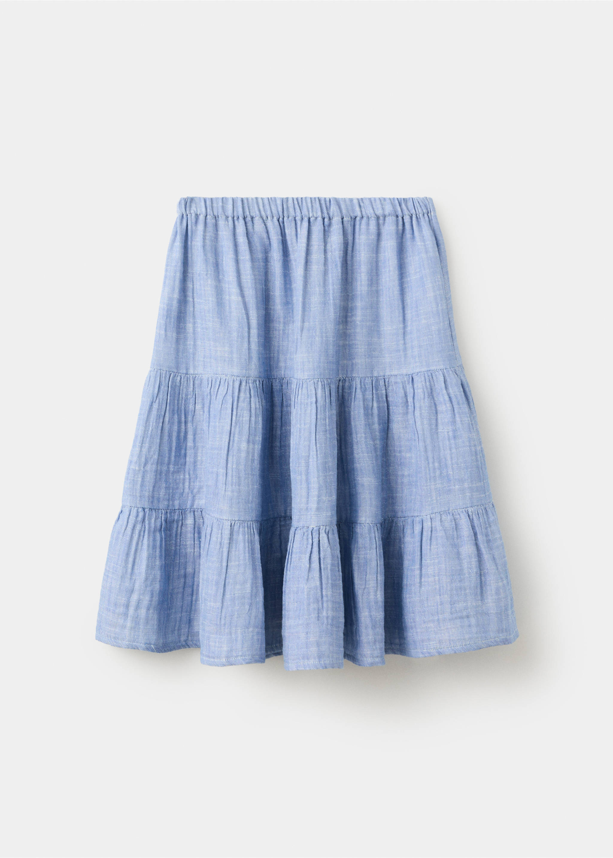 Midi ruffles skirt - Article without model, Blue. Ref: 27086729-00.