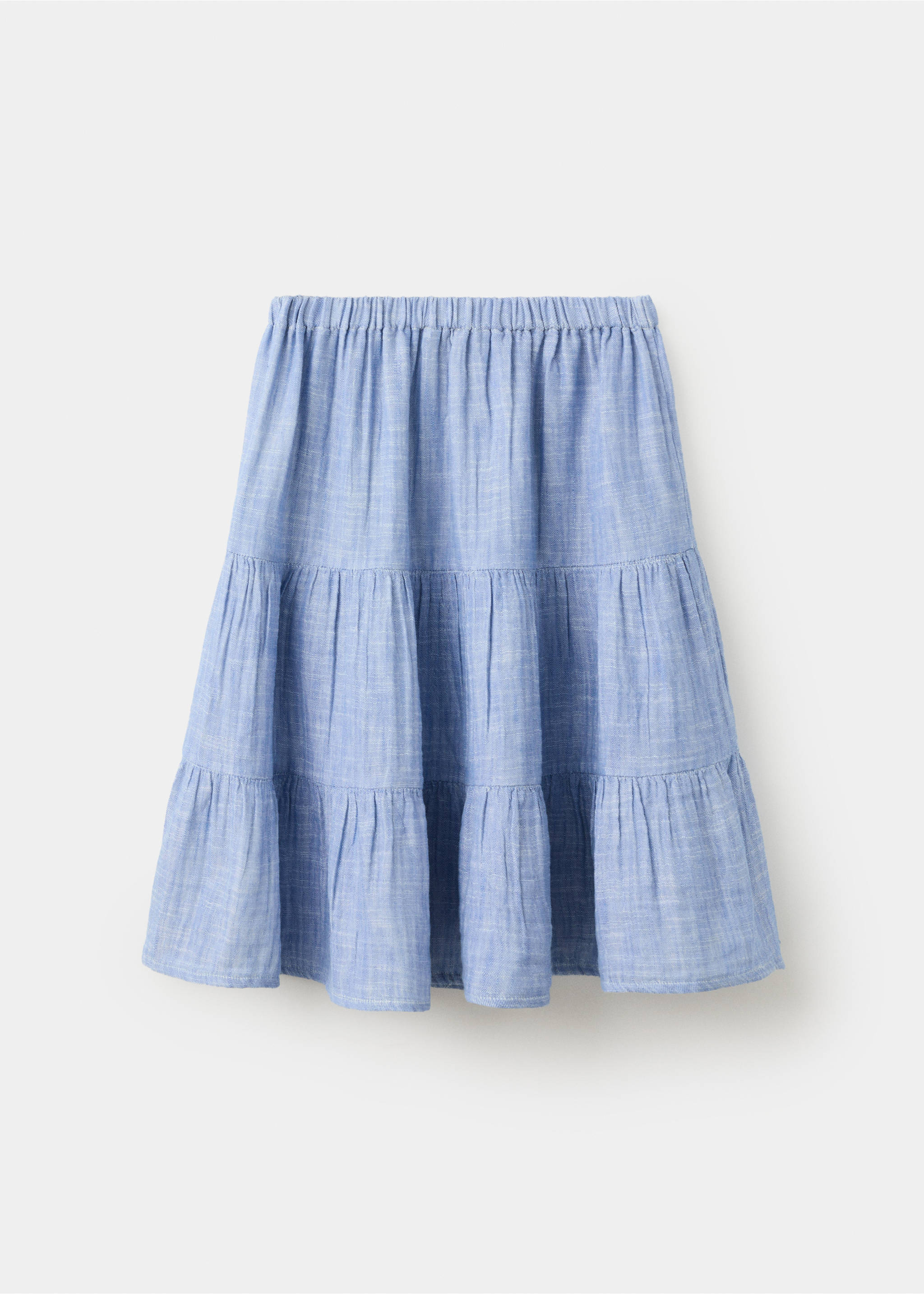 Midi ruffles skirt - Reverse of the article, Blue. Ref: 27086729-00.