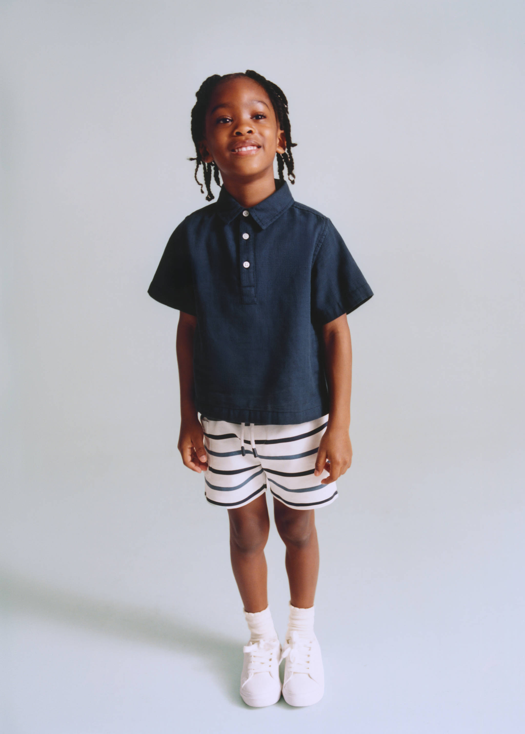 Striped cotton Bermuda shorts - Details of the article 5
