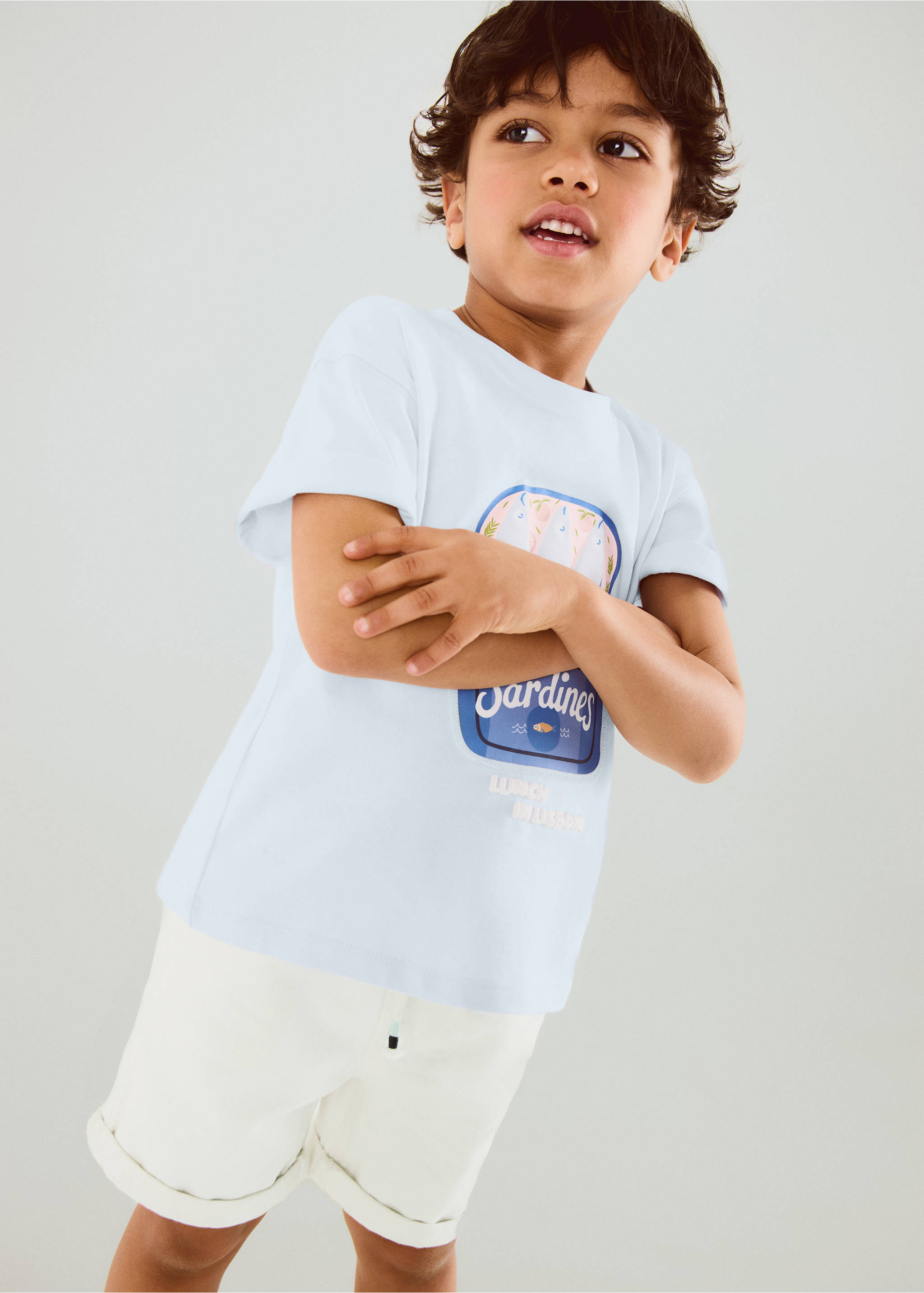 Rolled-up hem Bermuda shorts - General plane, White. Ref: 27086734-00.