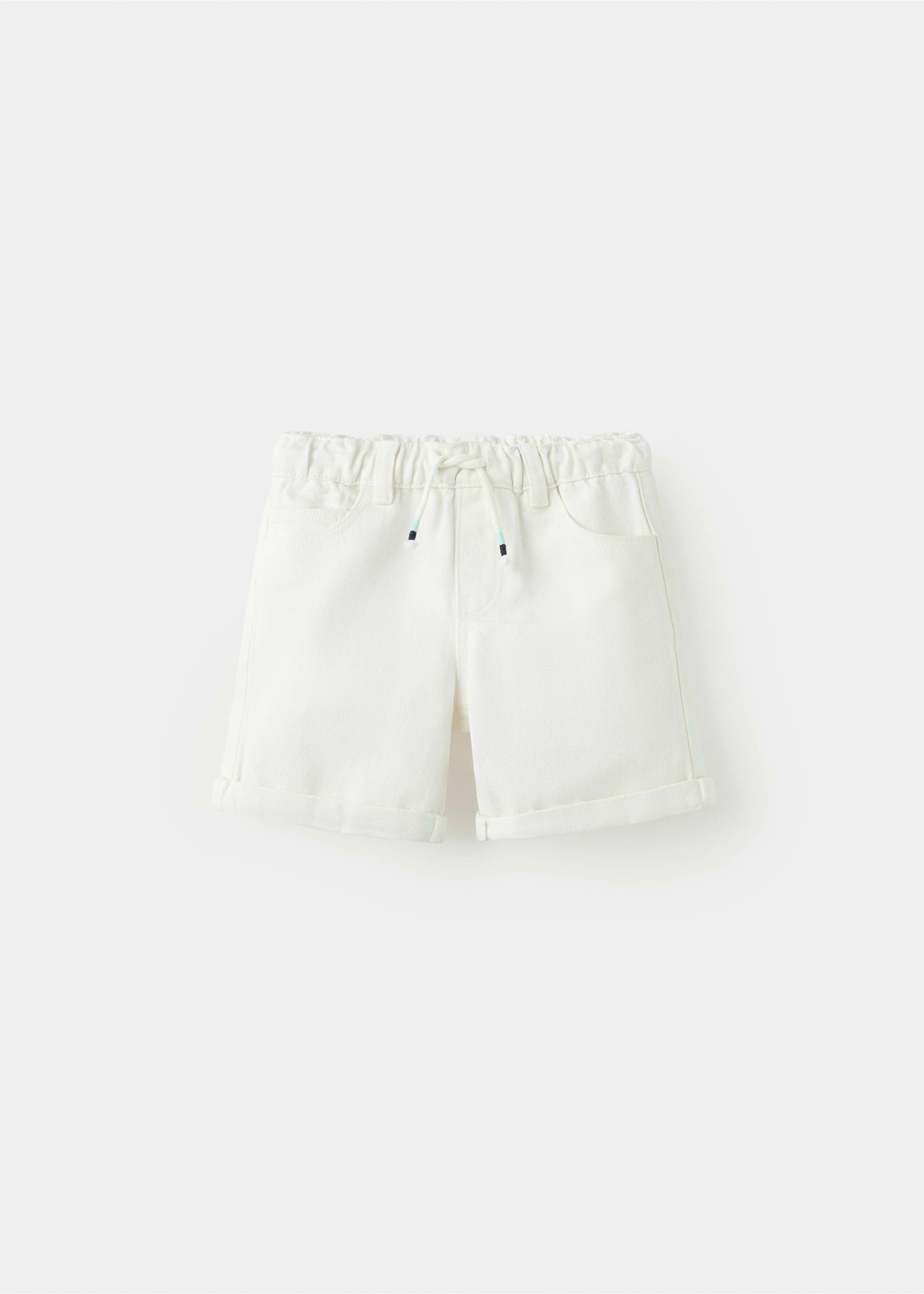 Bermudas algodón bajo vuelto - Artículo sin modelo, Blanco. Ref: 27086734-00.