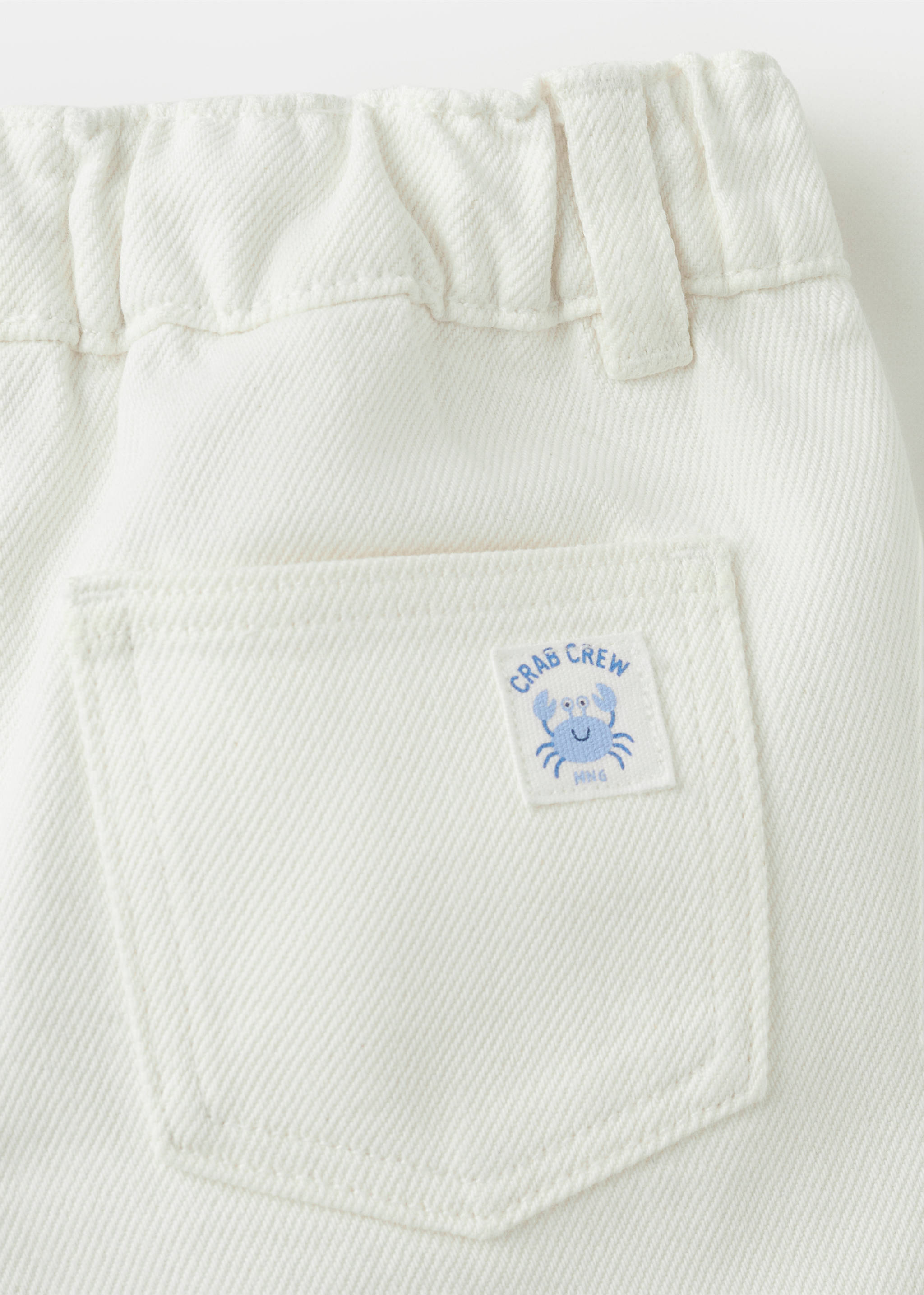 Bermudas algodón bajo vuelto - Detalle del artículo 8, Blanco. Ref: 27086734-00.