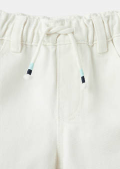 Denim turn-up bermuda shorts — White 5