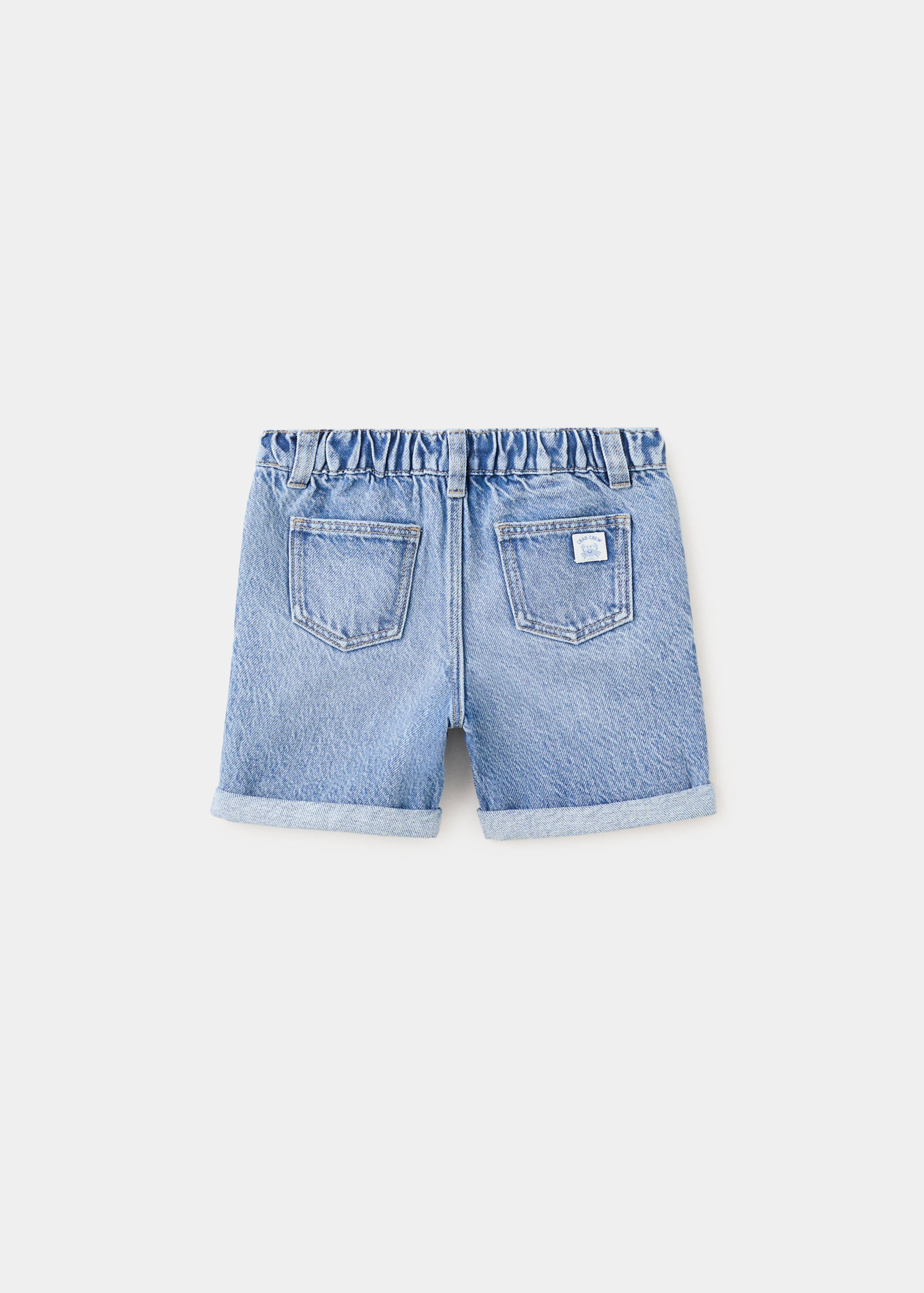 Rolled-up hem Bermuda shorts - Reverse of the article