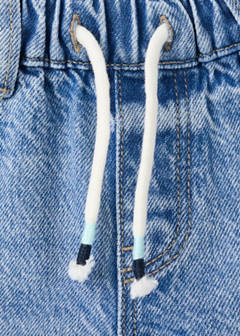 Denim turn-up bermuda shorts — Dark Blue 5