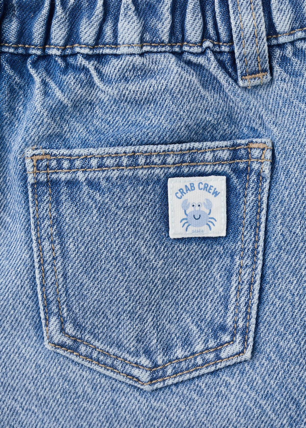 Denim turn-up bermuda shorts — Dark Blue
