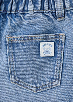 Denim turn-up bermuda shorts — Dark Blue 8