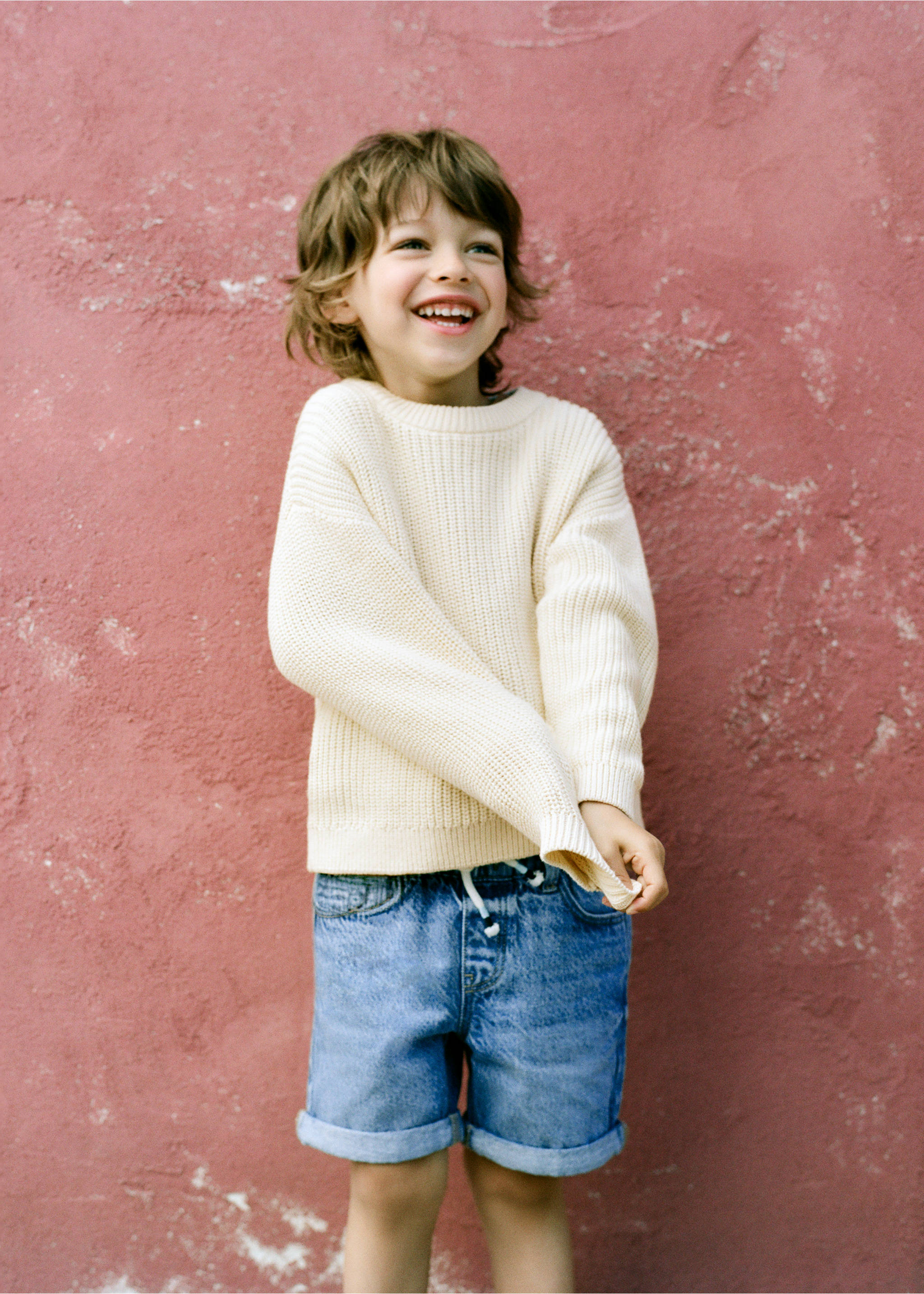 Джинсові бермуди з підворотом внизу - Детальніше про товар 5, Темно-синій. Ref: 27086734-00.