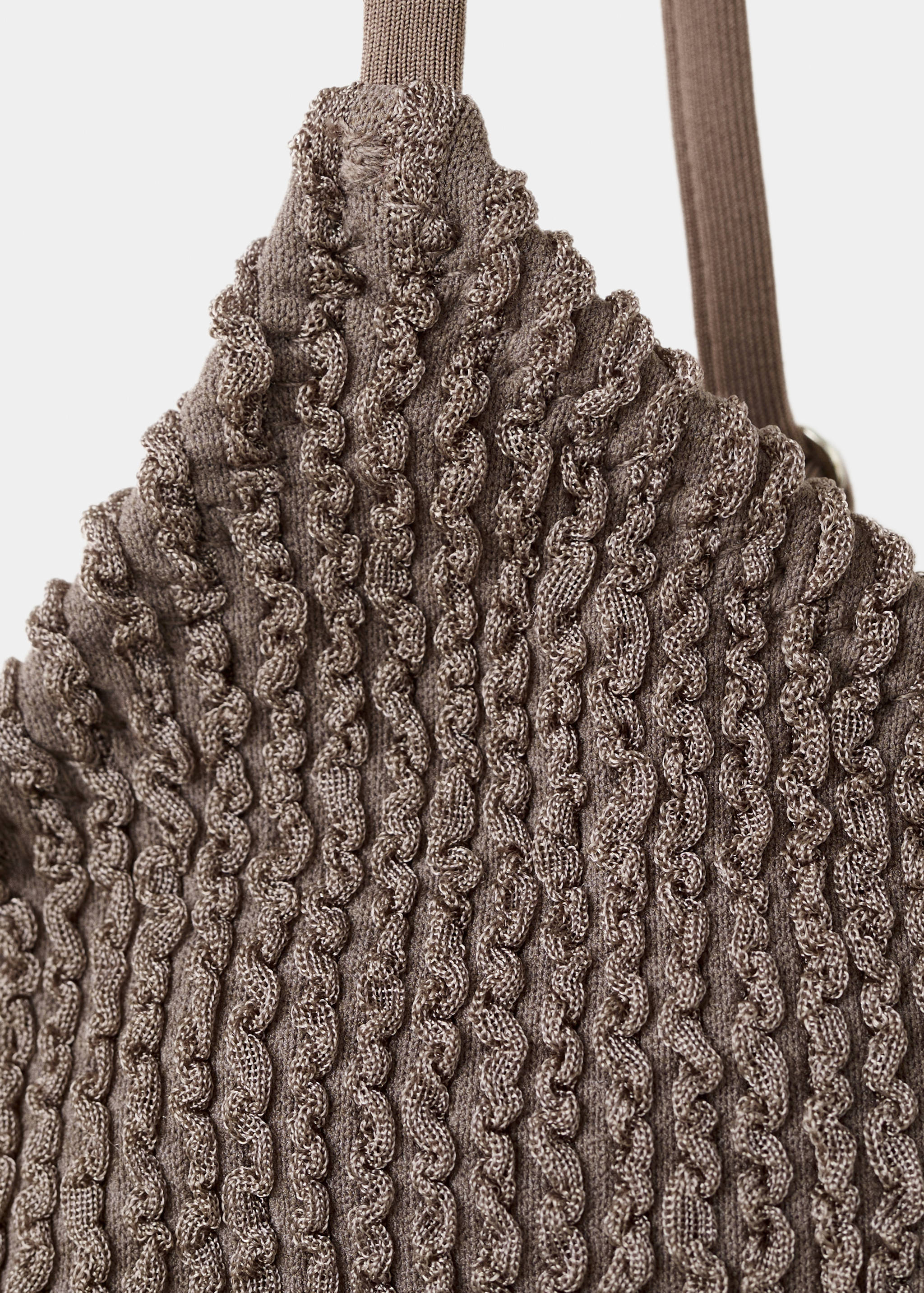 Triangular texture bikini top - Details of the article 8