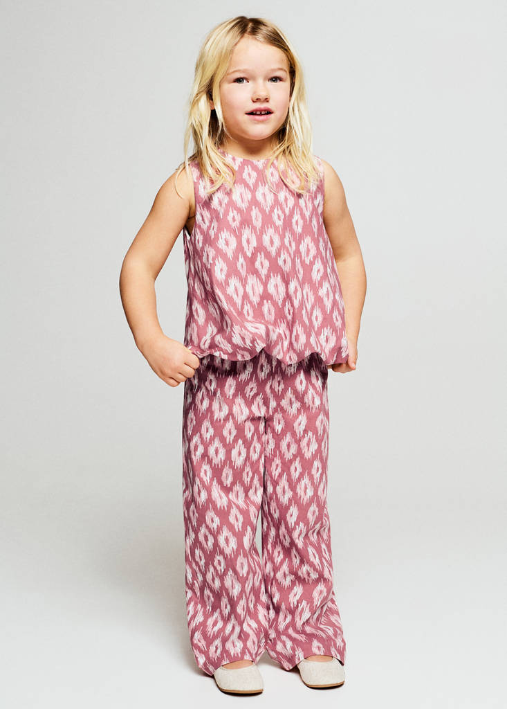 Printed cotton trousers — Strawberry