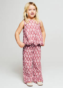 Printed cotton trousers — Strawberry 1