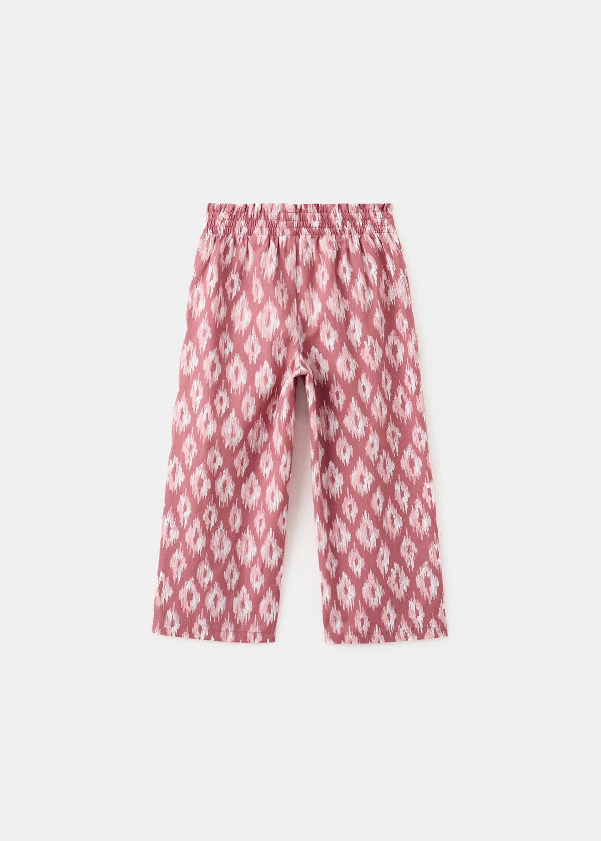 Printed cotton trousers — Strawberry