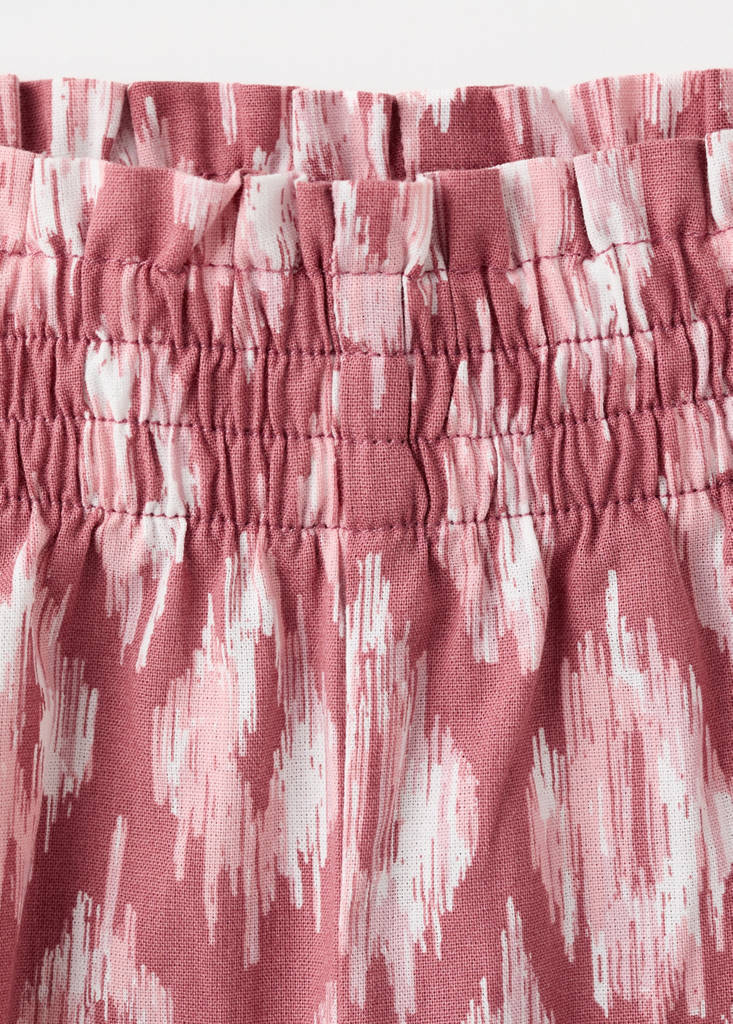Printed cotton trousers — Strawberry