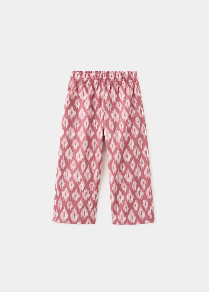 Printed cotton trousers — Strawberry