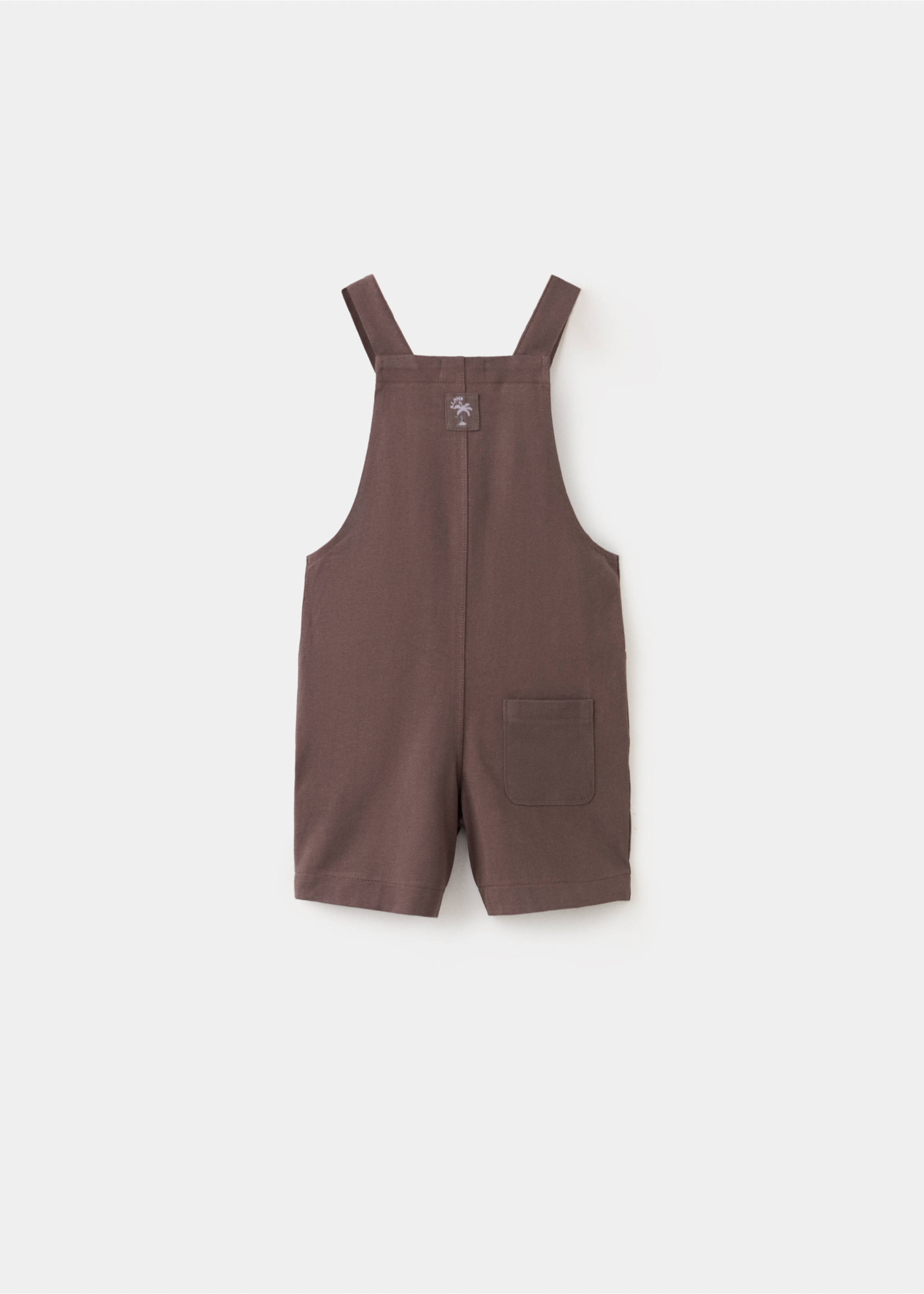 Cotton short jumpsuit - Reverse of the article, Brown. Ref: 27086737-00.