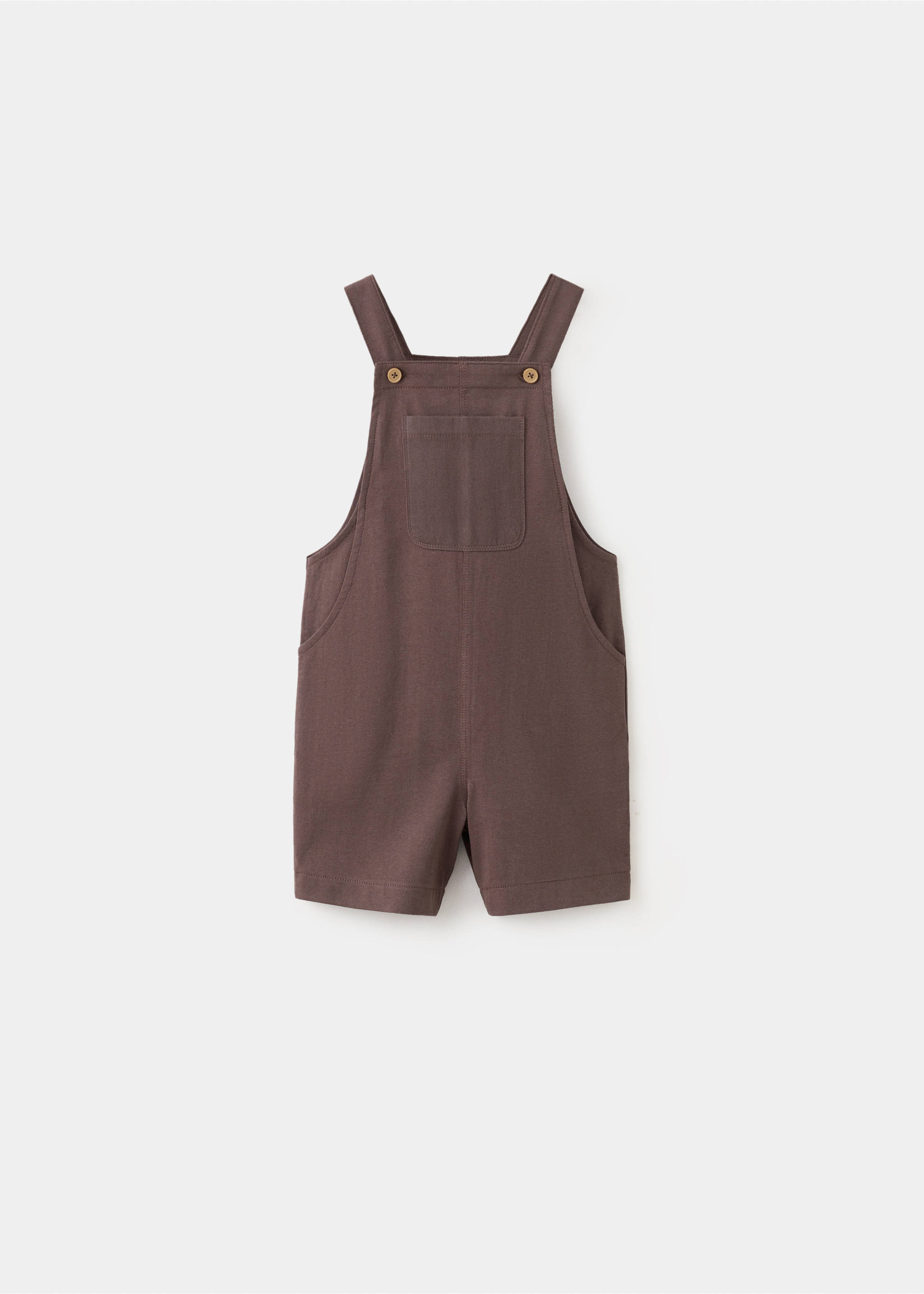 Kurze Latzhose aus Baumwolle - Artikel ohne Model, Braun. Ref: 27086737-00.