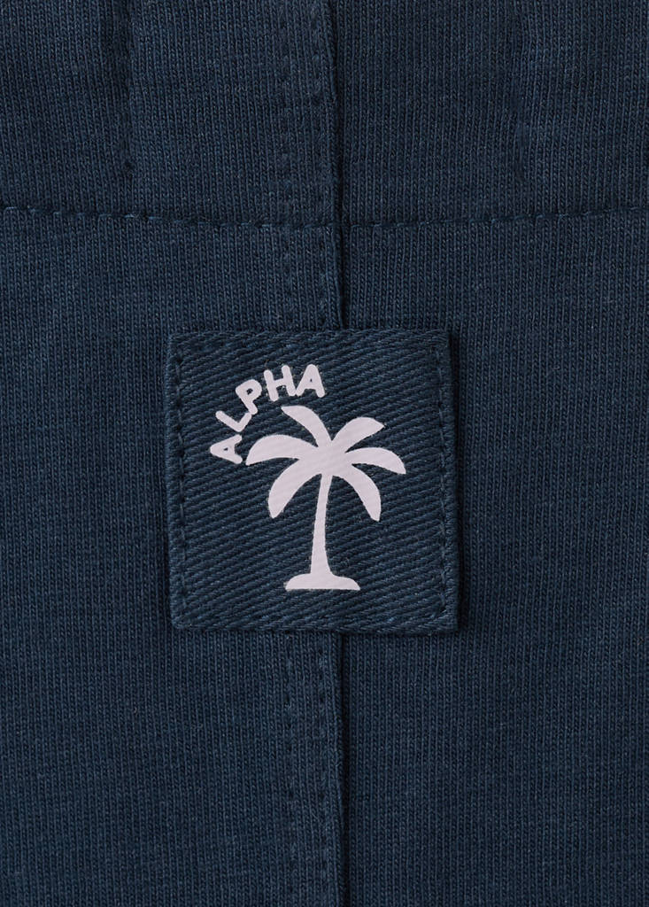 Short cotton dungarees — Navy