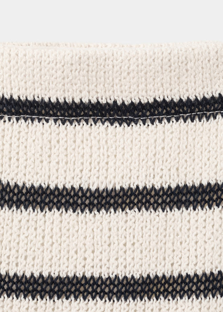 Long striped skirt — Navy