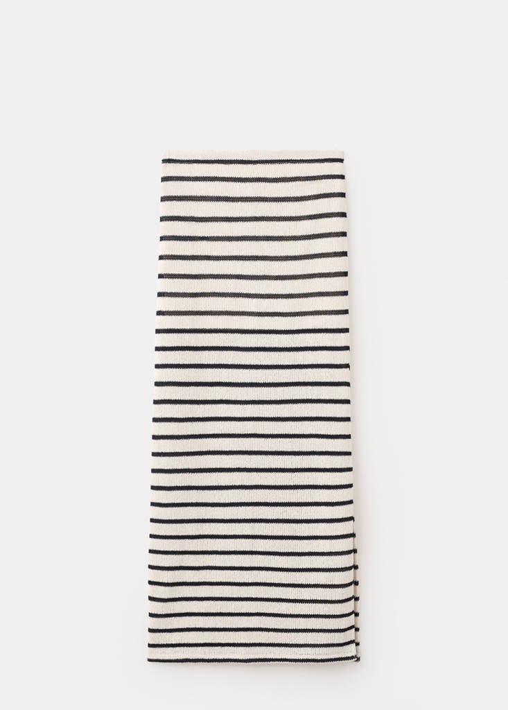 Long striped skirt — Navy
